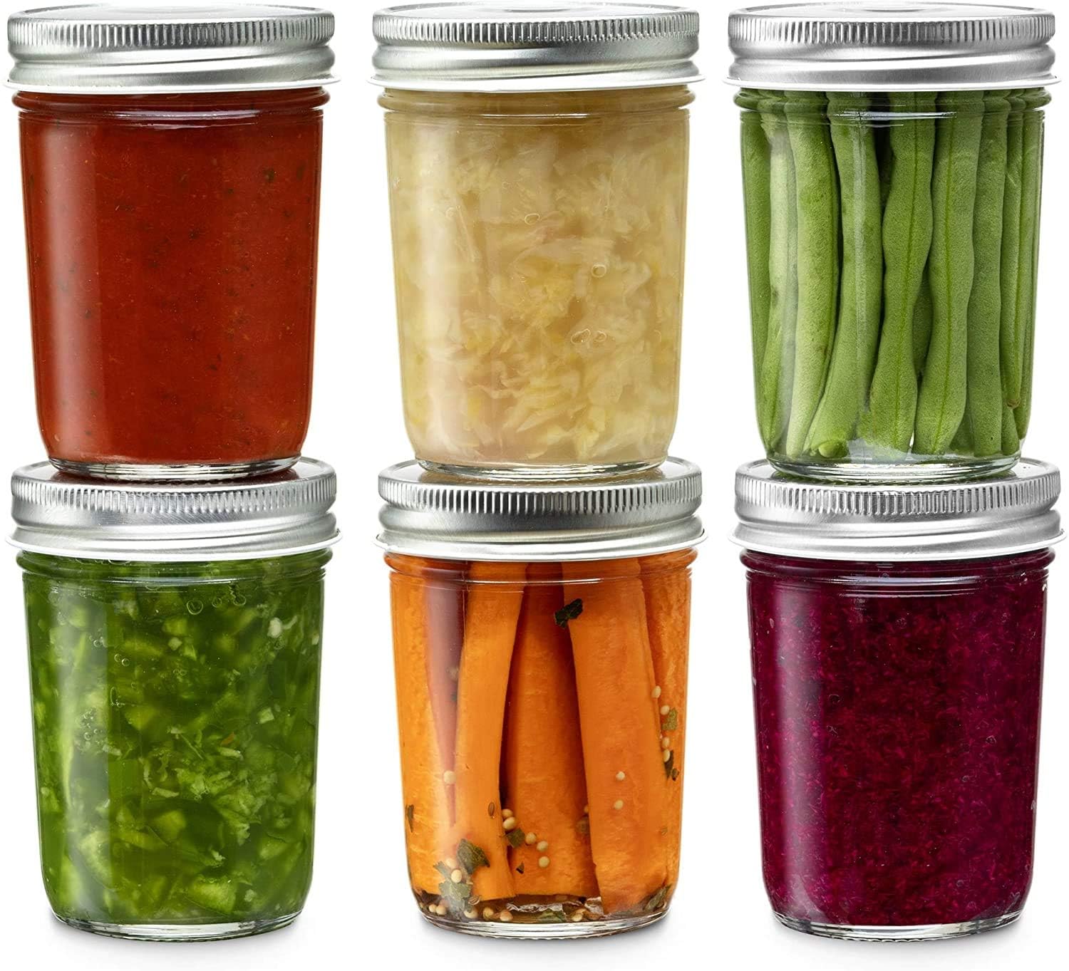 Ash & Roh  Clear Glass Jar And Container With Air Tight Lid Storage Of Spices And Dry Fruit (500 Ml Pineapple Jar, 6)