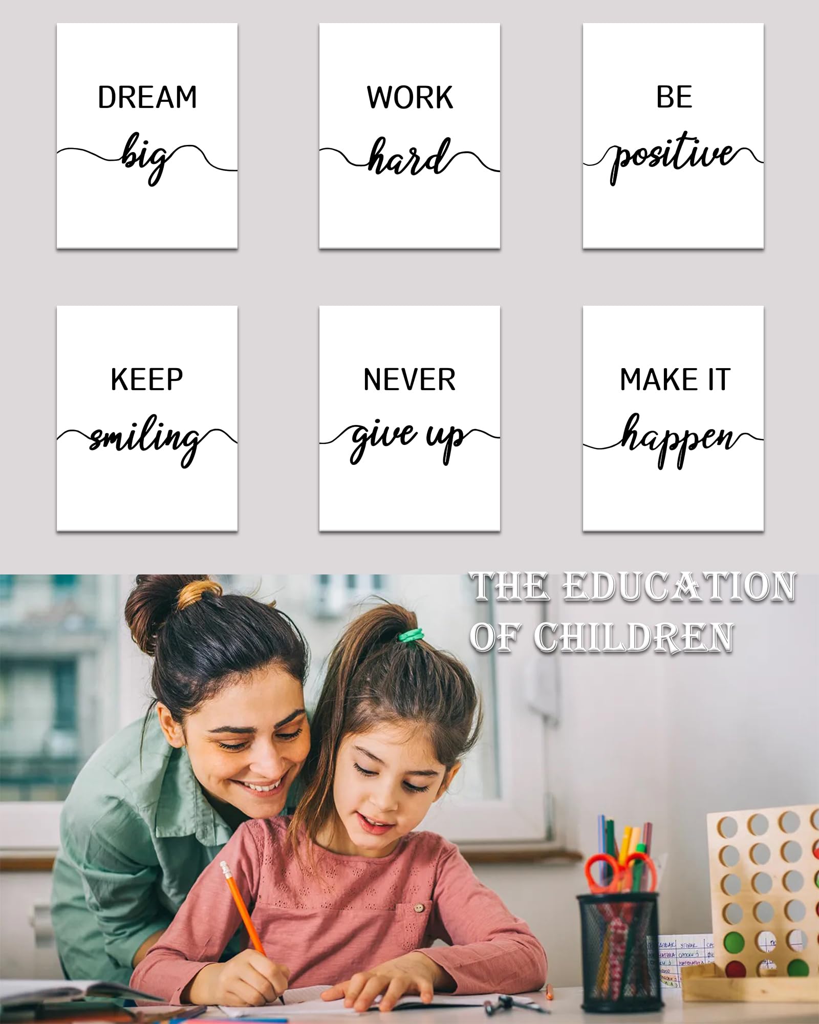 Drsoum Motivational Wall Decor Inspirational Office Wall Art ???????????? Black Quotes Wall Art Encouraging Canvas Posters For O