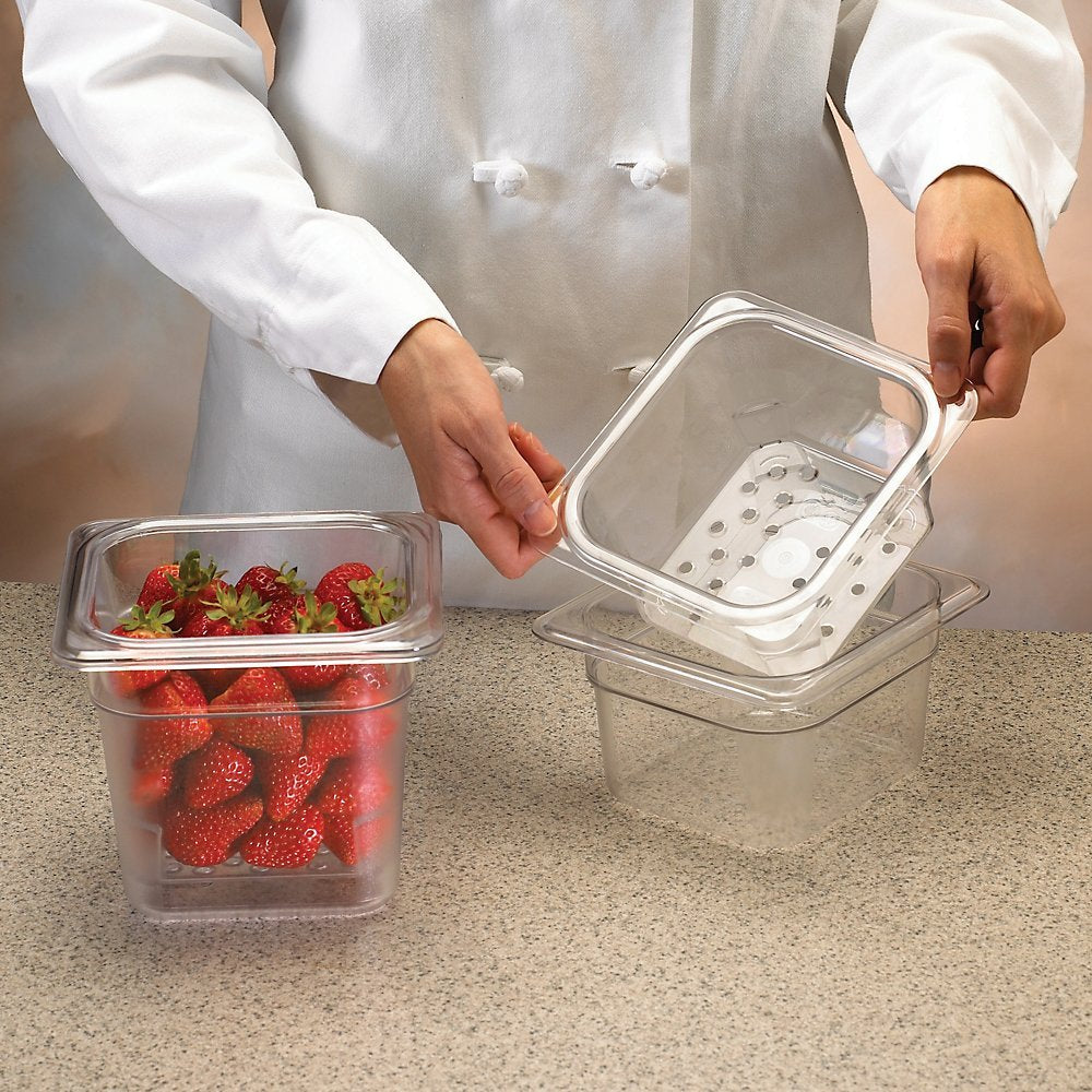 Food Pan Colander 1/6 X 5'' Camwear Clear