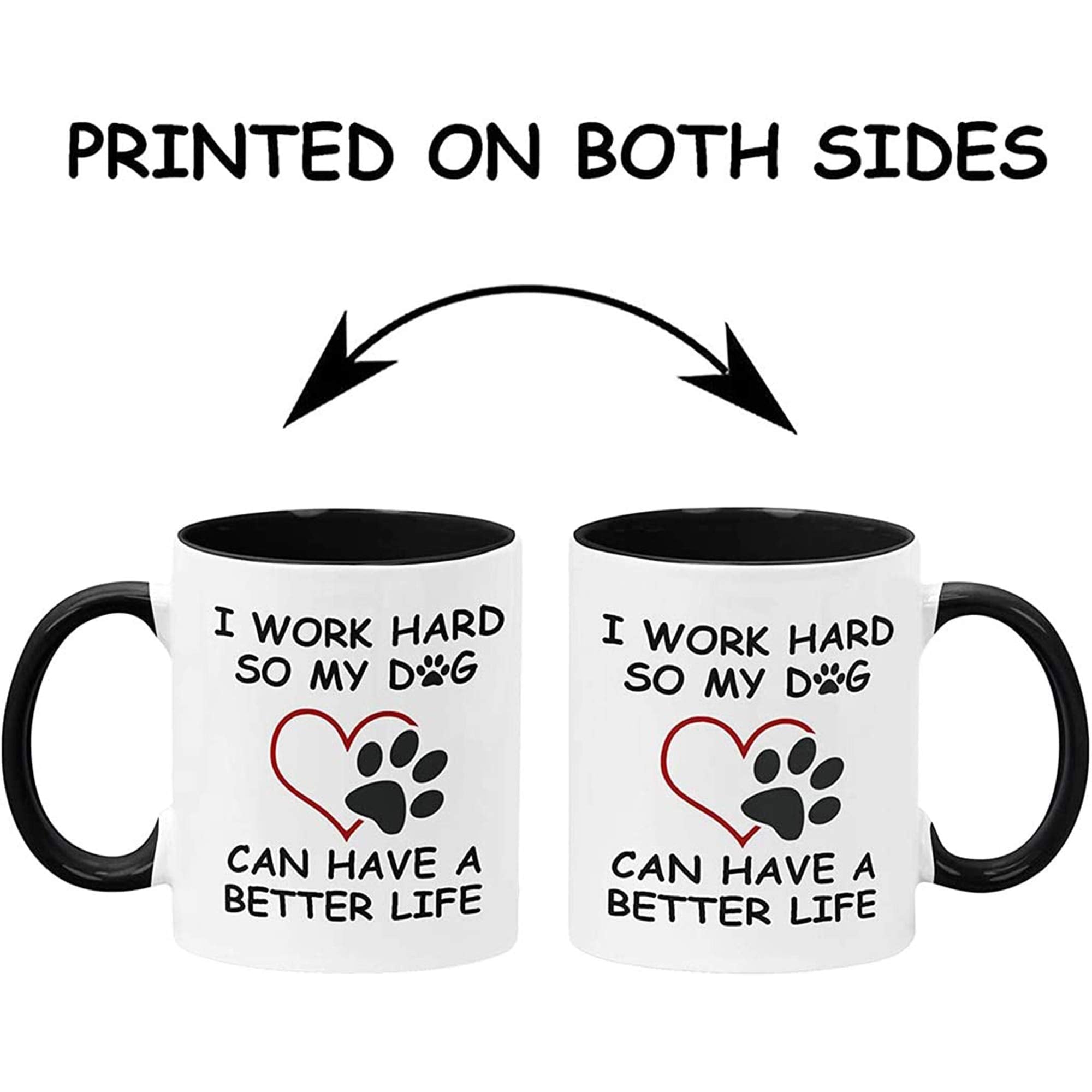 Grehge Gtr Source I Work Hard So My Dog Can Have A Better Life - Dog Lover Mug - Ceramic Cup - Dog Decor - Dog Gifts - Microwave