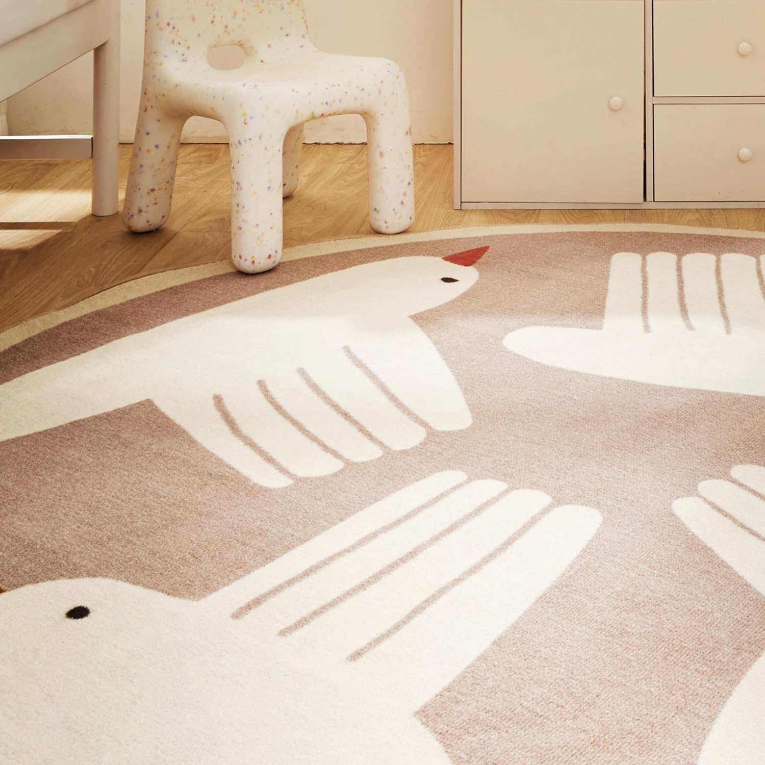 Machine Washable Non Slip Kids Rugs for Living Room & Bedroom - Flying Bird