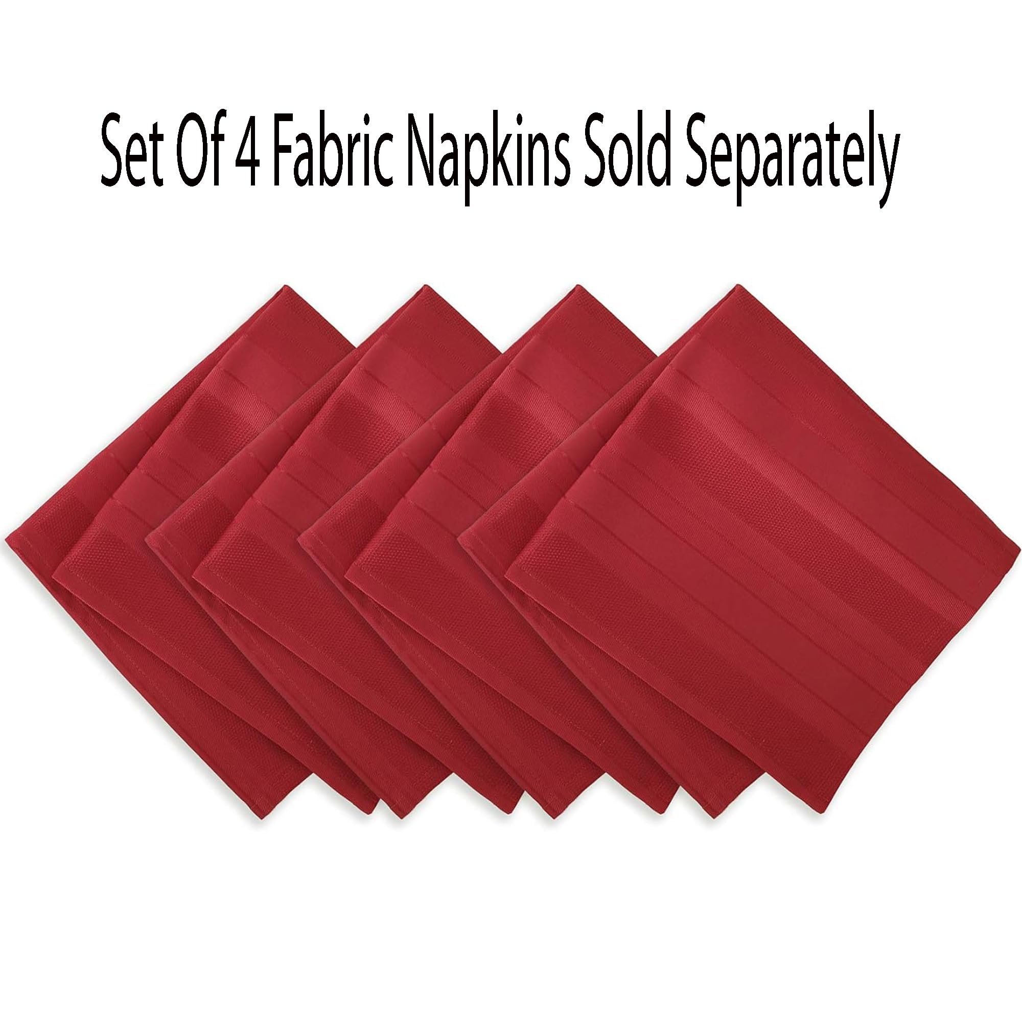 Newbridge Christmas Satin Stripe No-Iron Soil Resistant Fabric Holiday Tablecloth - 60 X 102 Oblong, Red
