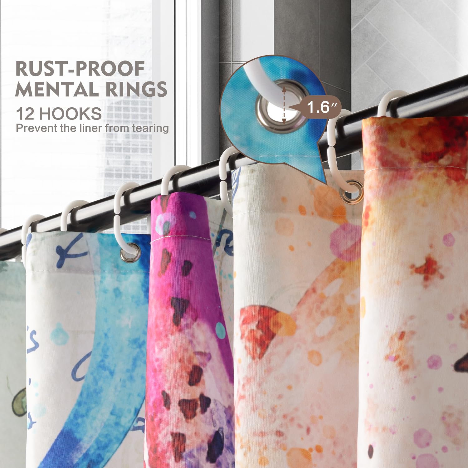 Colorful Nautical Octopus Shower Curtain Funny Ocean Kraken Shower Curtains For Bathroom Anchor Coastal Map Waterproof Fabric Sh