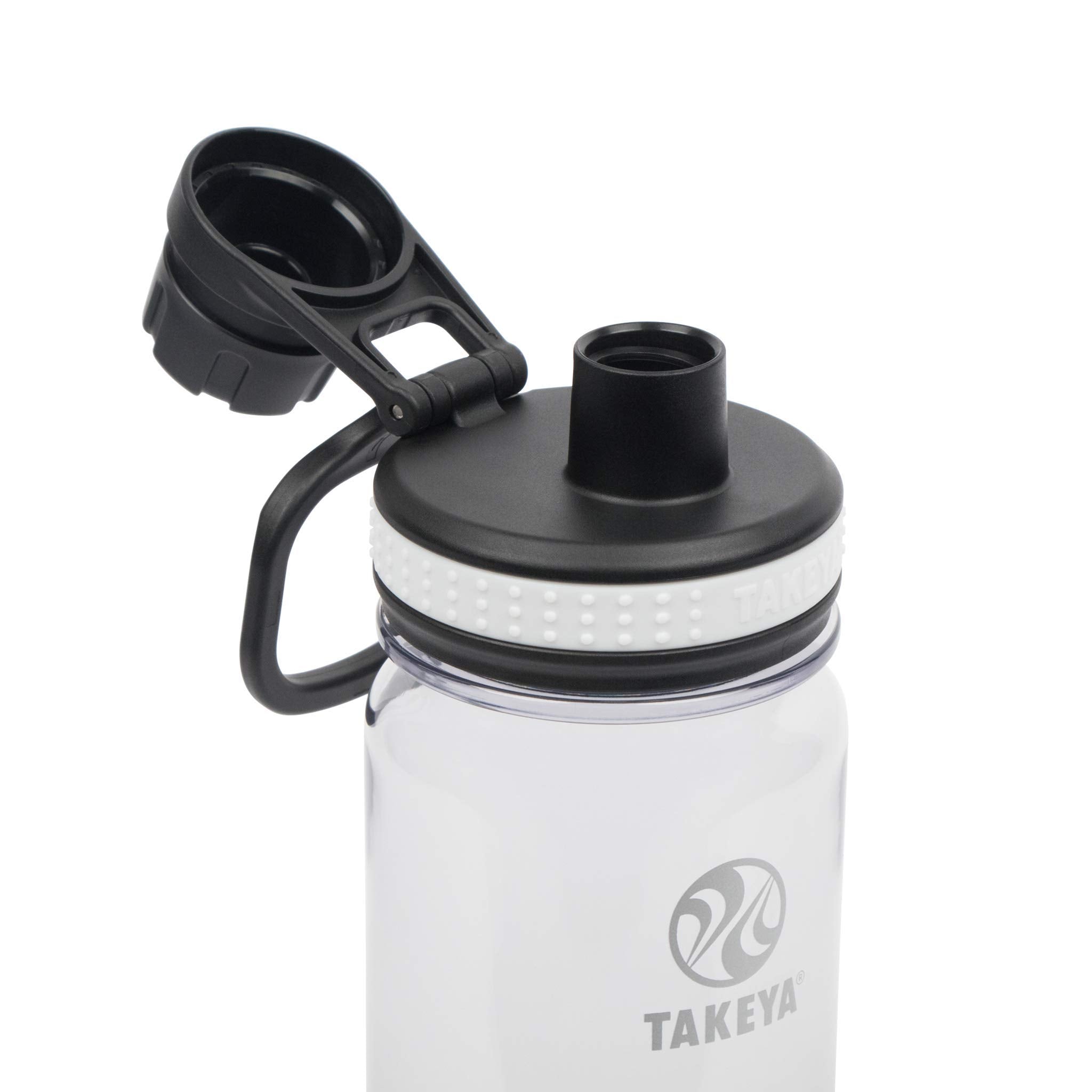Takeya 24 Oz Tritan Plastic Sport Water Bottle With Spout Lid, Premium Quality, Bpa Free Food Grade Materials, Clear