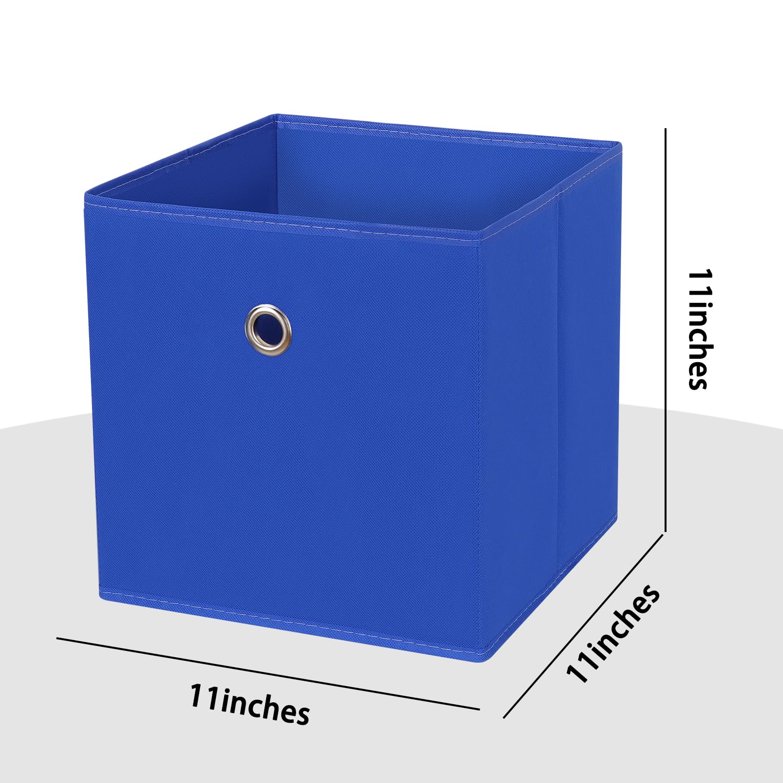 Nieenjoy Foldable Storage Cubes Bins ,11 Inch Cloth Storage Cube Fabric Storage Box Cubes Organizer Baskets With Dual Handles Fo