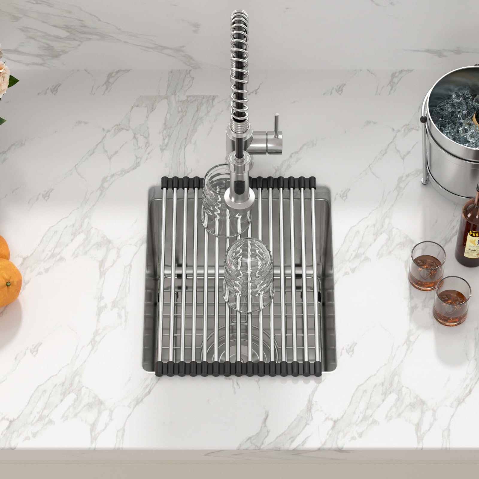 13 Bar Sink Undermount - Sarlai 13''X15'' Undermount Sink Single Bowl 16 Gauge Stainless Steel 9 Inch Deep Bar Prep Sink Small K