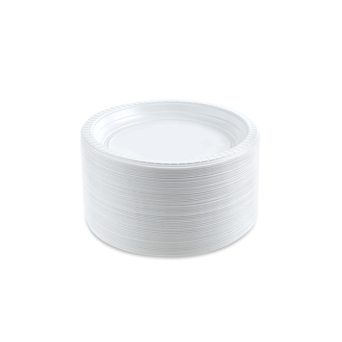 Plasticpro 6 ' ' Inch Round Plastic Plates Microwaveable, Disposable, White, Dinnerware 400 Count