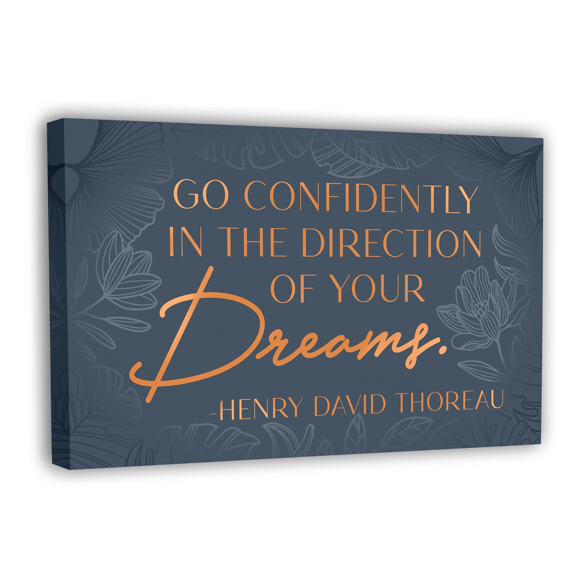 Inspirational Wall Art Poster For Bedroom, Office, Living Room - Framed Canvas - 10 X 16.5 Inch Motivational Print