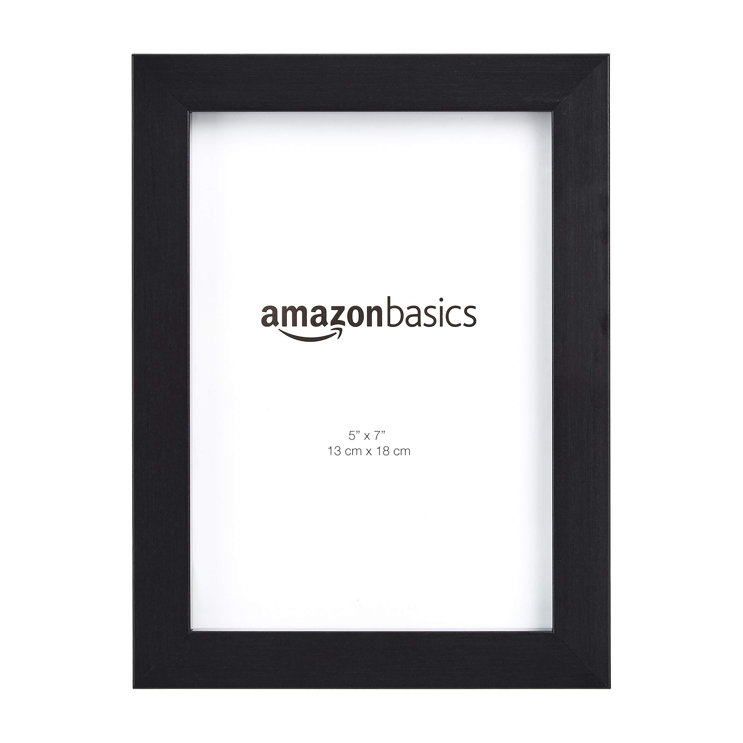 Amazon Basics Rectangular Photo Picture Frame, 5 x 7, Pack of 2, Black