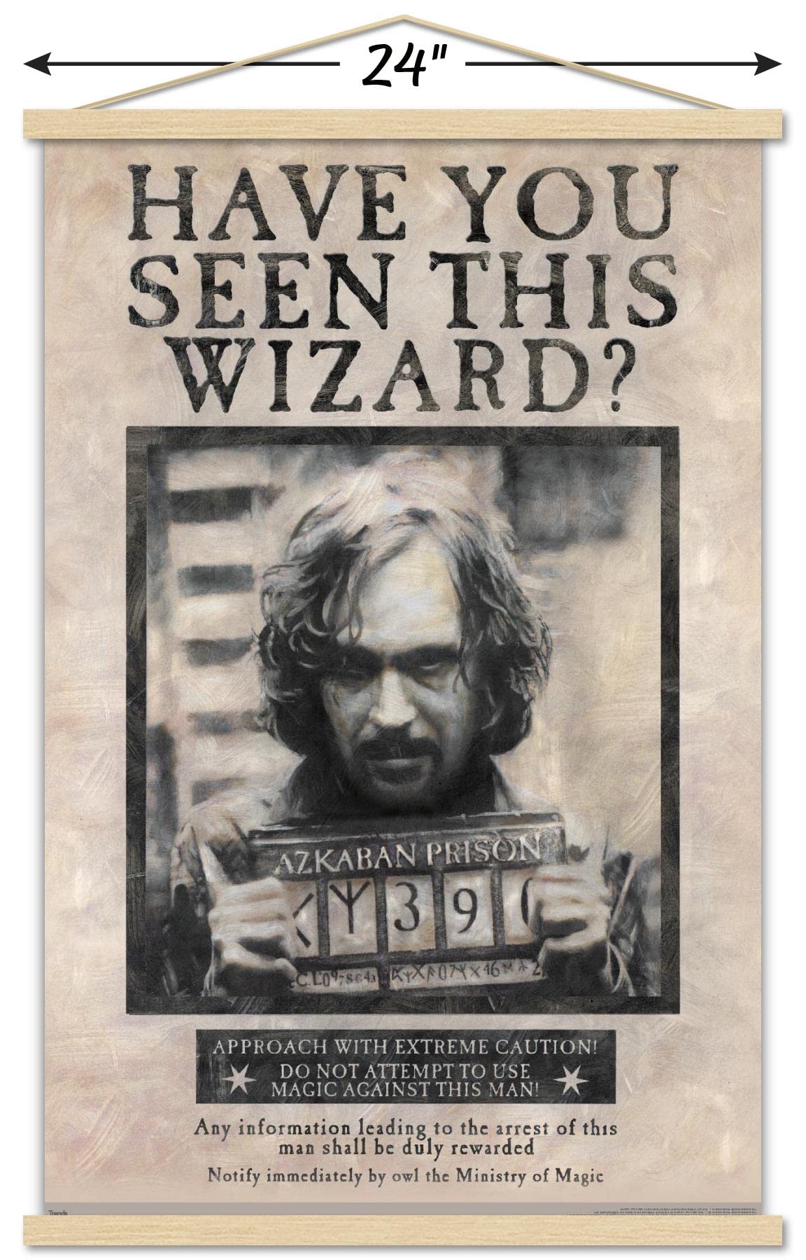 Trends International The Wizarding World: Harry Potter - Sirius Black Wanted Poster Wall Poster, 22.375'' X 34'', Print And Beec