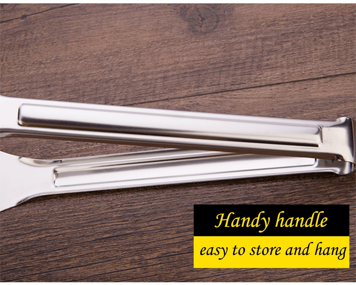 Tenta Kitchekitchen Tongs Stainless Steel Buffet Serving Utensils Salad Bbq Tongs Heavy Duty Serving Food Tongs For Frying,Cooki
