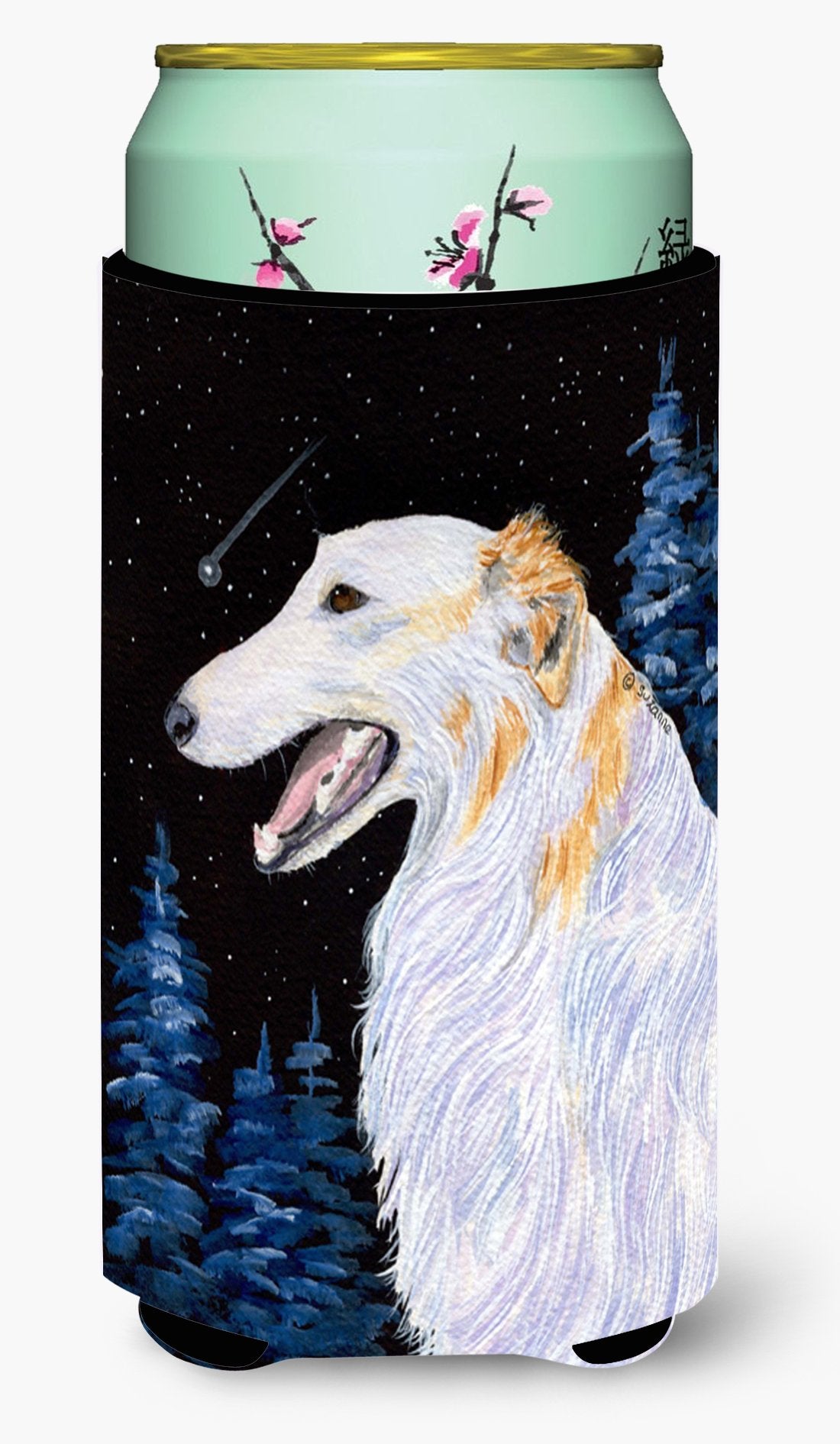 Caroline'S Treasures Ss8626Tbc Borzoi Tall Boy Hugger Can Cooler Sleeve Hugger Machine Washable Drink Sleeve Hugger Collapsible