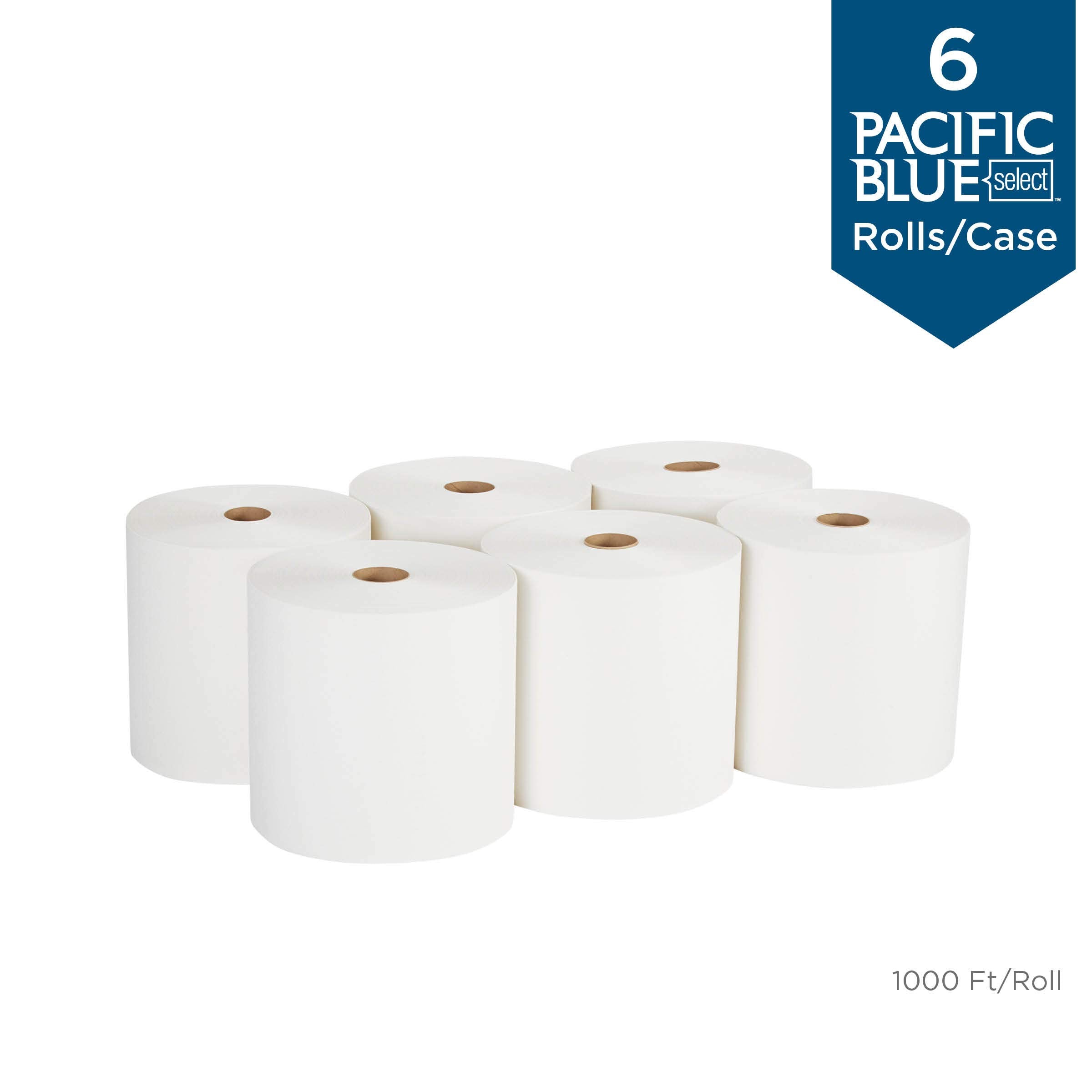 Pacific Blue Select 7.875'' Recycled Paper Towel Rolls (Previously Branded Preference) By Gp Pro (Georgia-Pacific), White, 26100