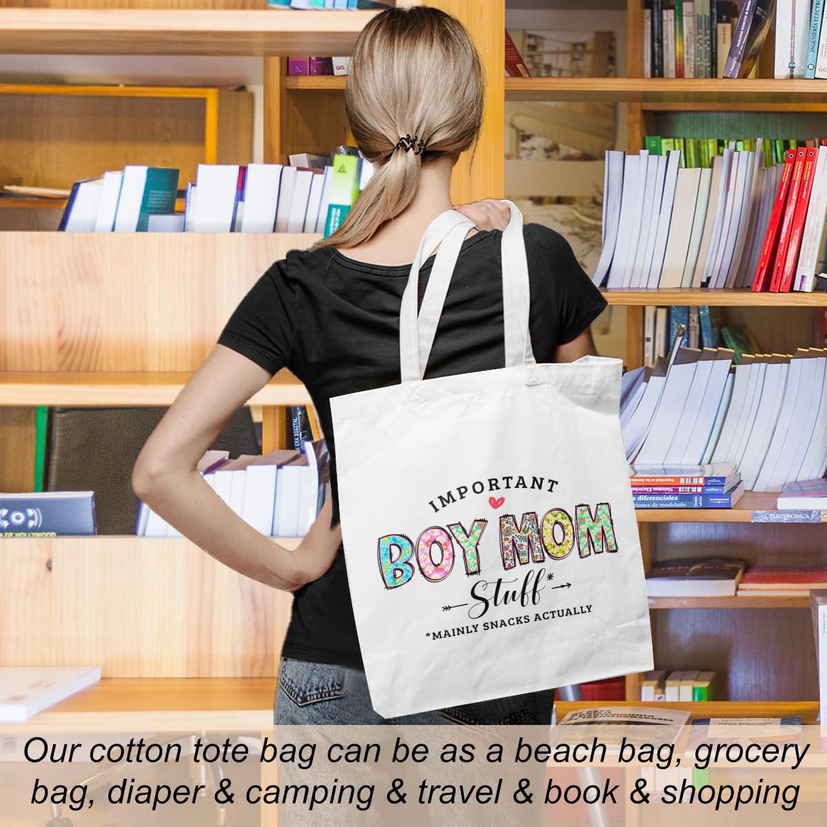 Son Mom Gifts Mom Gifts Tote Bag From Daughter Beach Bag Book Shopping Reusable Grocery Bags For Women Female Mom Mommy Mama Bir