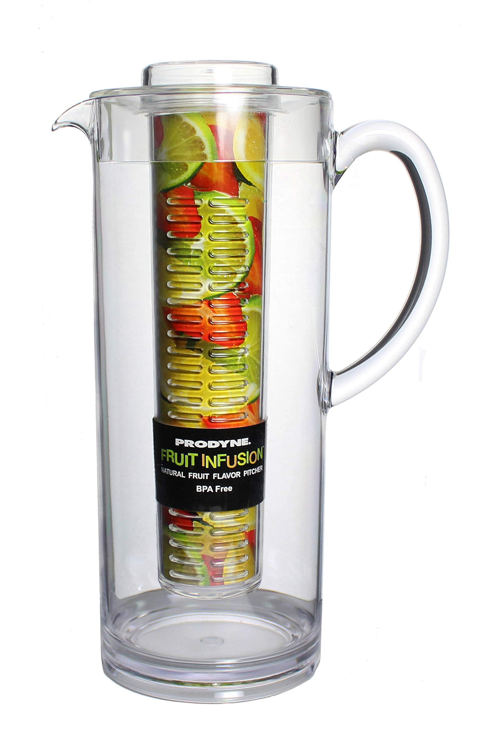 Prodyne Trim Fruit Infusion Pitcher, 60 Oz, Clear