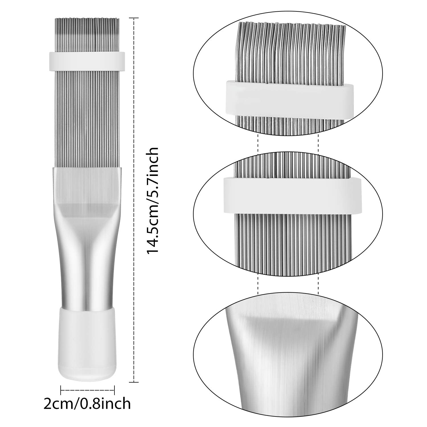 4 Pieces Air Conditioner Condenser Fin Cleaning Brush Coil Condenser Brush AC Fin Comb Stainless Steel Air Refrigerator Fin Cleaner Whisk Brush  3 Styles