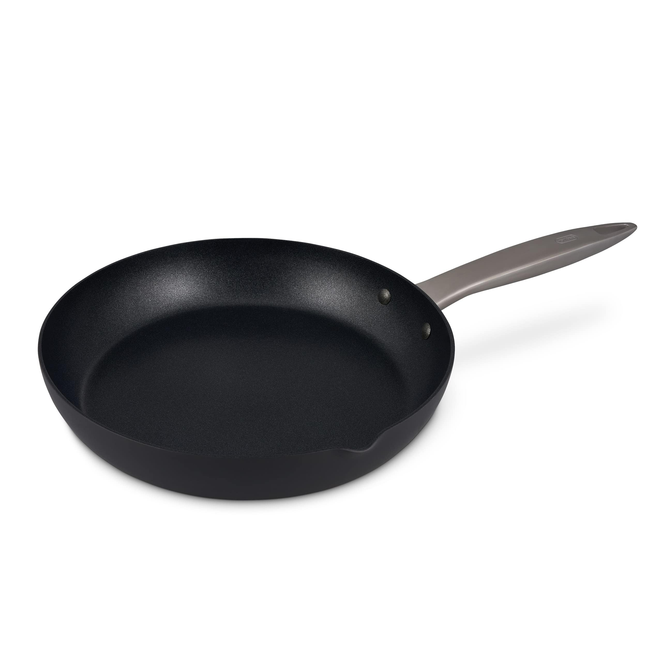 Zyliss Ultimate Pro Nonstick Frying Pan - Hand Anodized Frying Pan with Pour Spout - Non-Stick Stainless Steel Cookware - Scratc