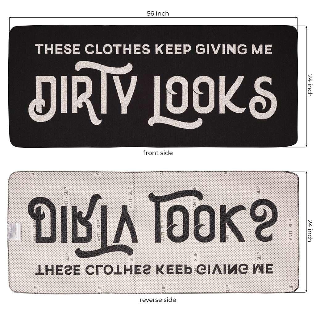 Benissimo Soft Woven Rugs, 24''X56'' Laundry Room Rug, Funny Non Slip Laundry Mats, Woven, Machine Washable, Bathroom Runner Flo