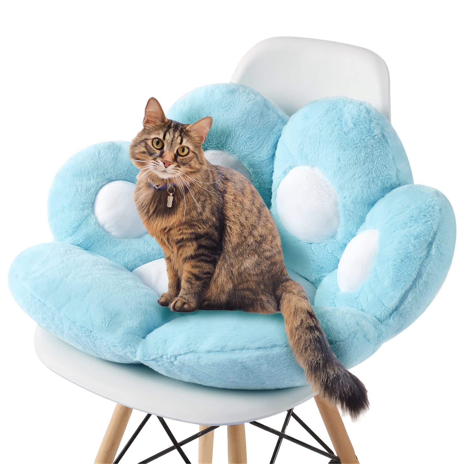 Ditucu Cat Paw Cushion Kawaii Chair Cushions 27.5 X 23.6 Inch Cute Stuff Seat Pad Comfy Lazy Sofa Office Floor Pillow For Gaming
