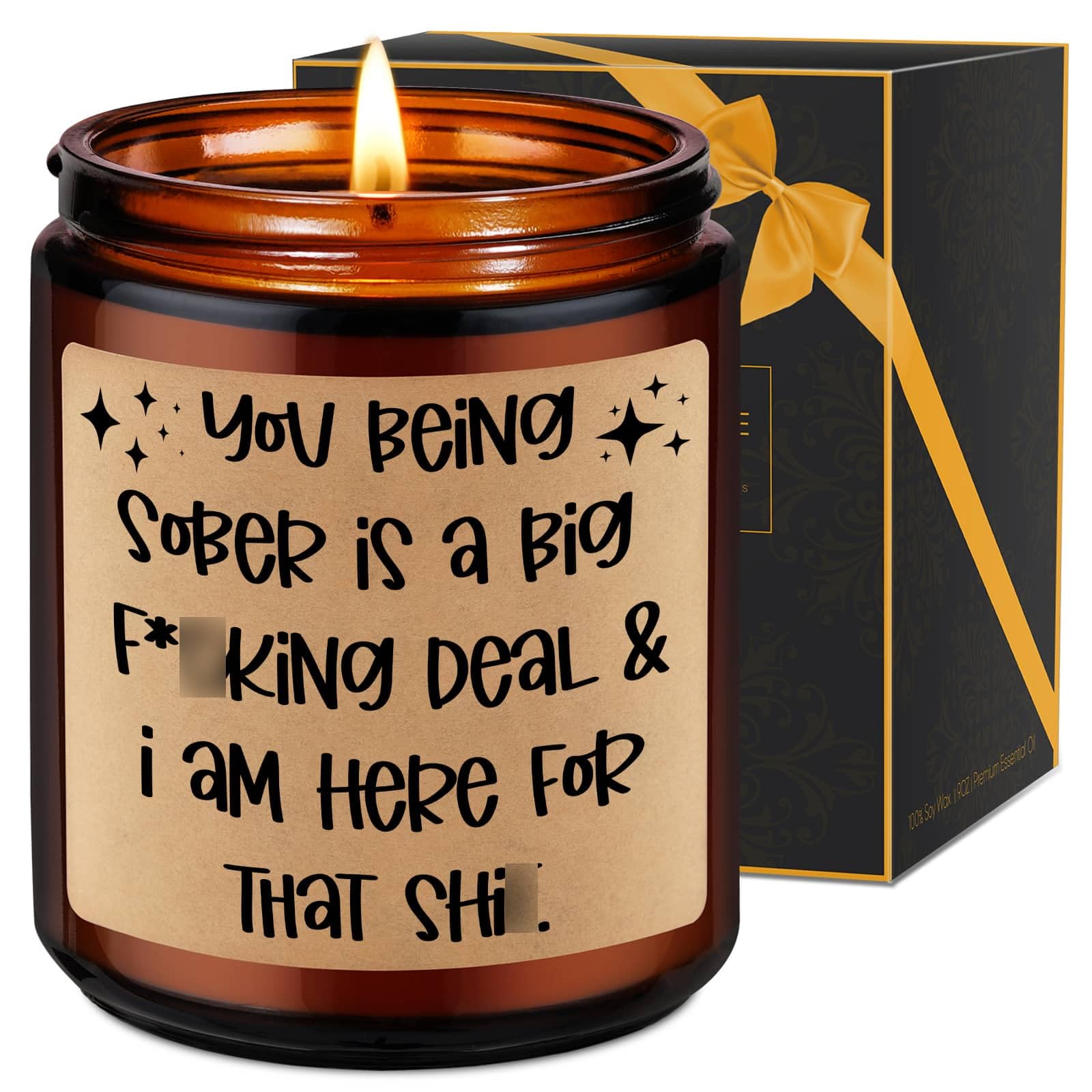 Fairys Gift Sober Candle, Sobriety Gifts for Women Men, Funny Gifts for Sobriety, Sober Gifts for Women Men, Sobriety Anniversa