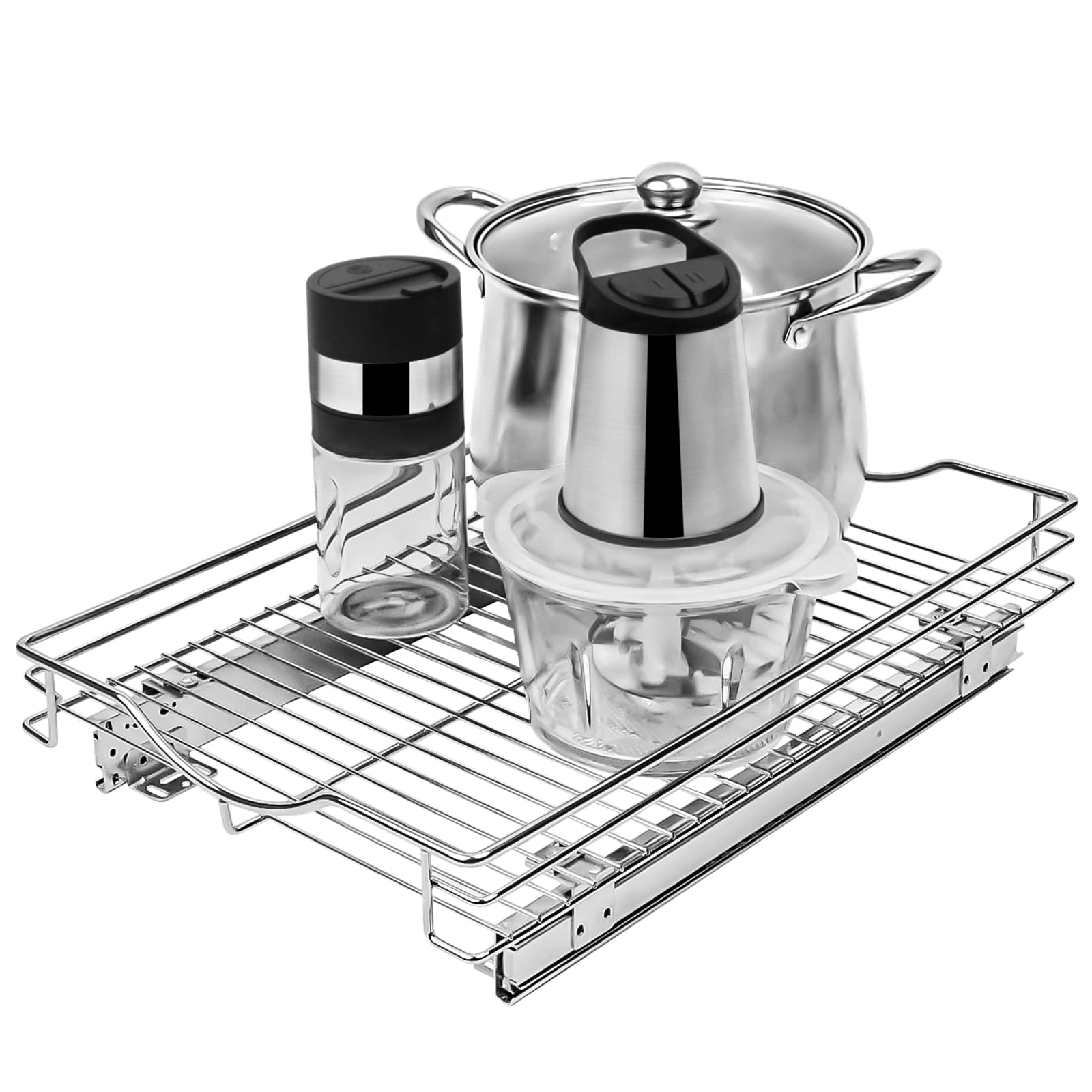 Site Pull Out Cabinet Organizer 14'' W X 21'' D Heavy Duty Under Kitchen Cabinet Sliding Shelf,Requires At Least 15    Cabinet O