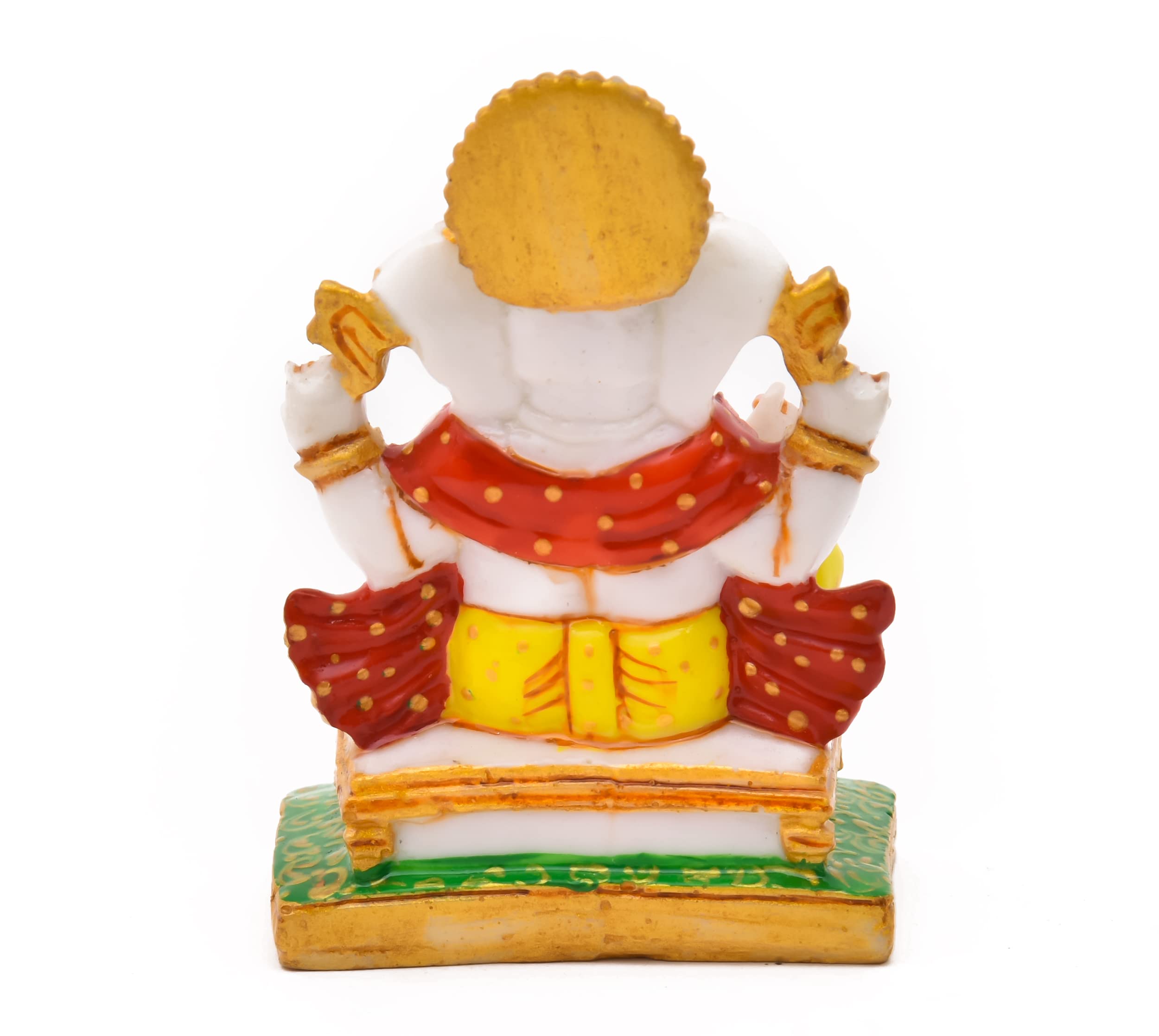 Archna Handicraft Polyresin Lord Ganesha Statue for Pooja Lord Ganesh Murti Idol for Home Office Decorations (4 x 3 Inches)