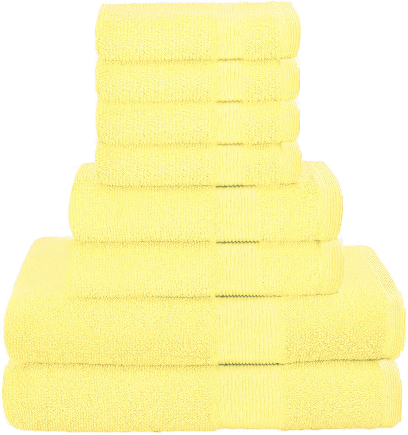 Belizzi Home 8 Piece Towel Set 100% Ring Spun Cotton, 2 Bath Towels 27X54, 2 Hand Towels 16X28 And 4 Washcloths 13X13 - Ultra So