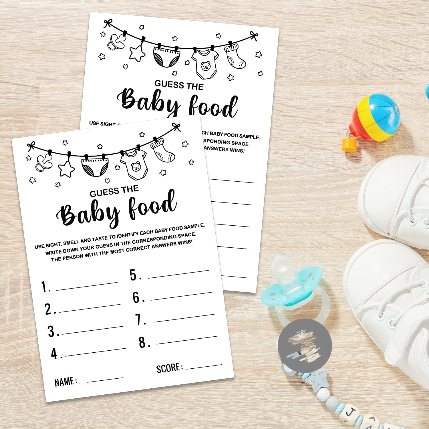Baby Shower Game, Guess The Baby Food Baby Shower Game, Gender Reveal Party Supplies, Baby Shower Decorations, Baby Shower Party