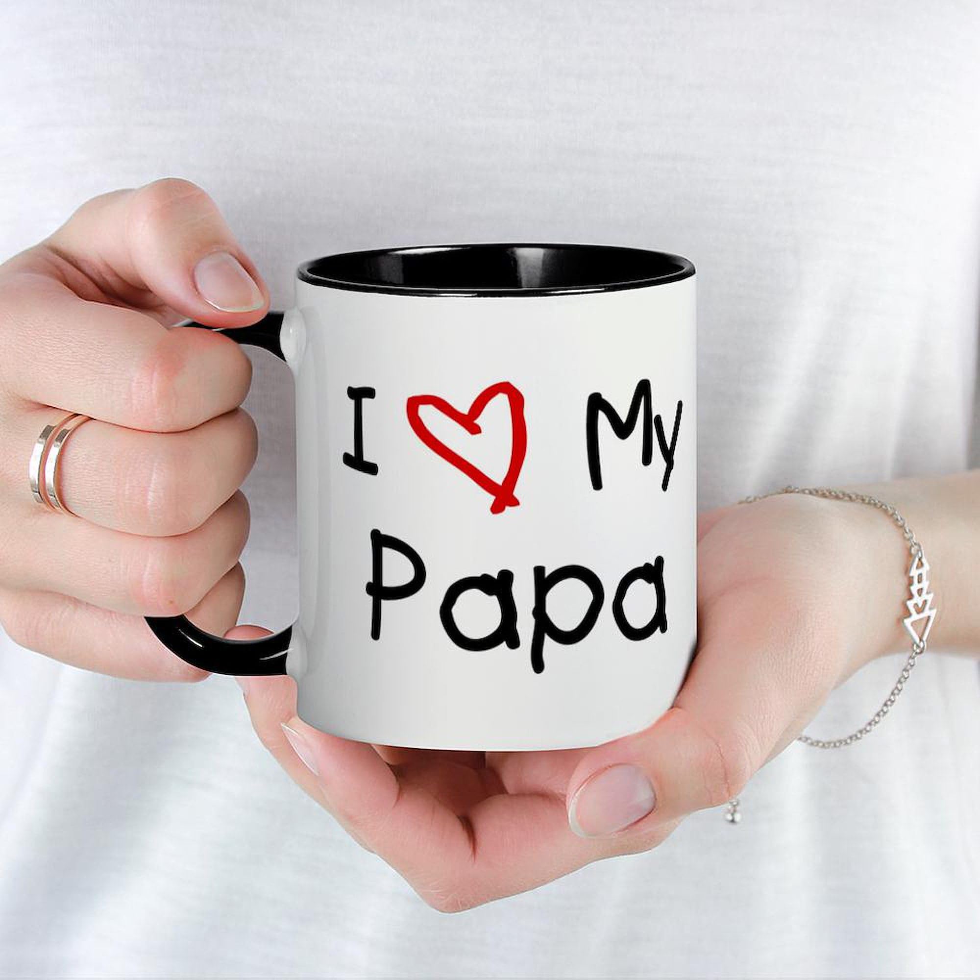 CafePress I Love My Papa Mug 11 oz (325 ml) Ceramic Coffee Mug