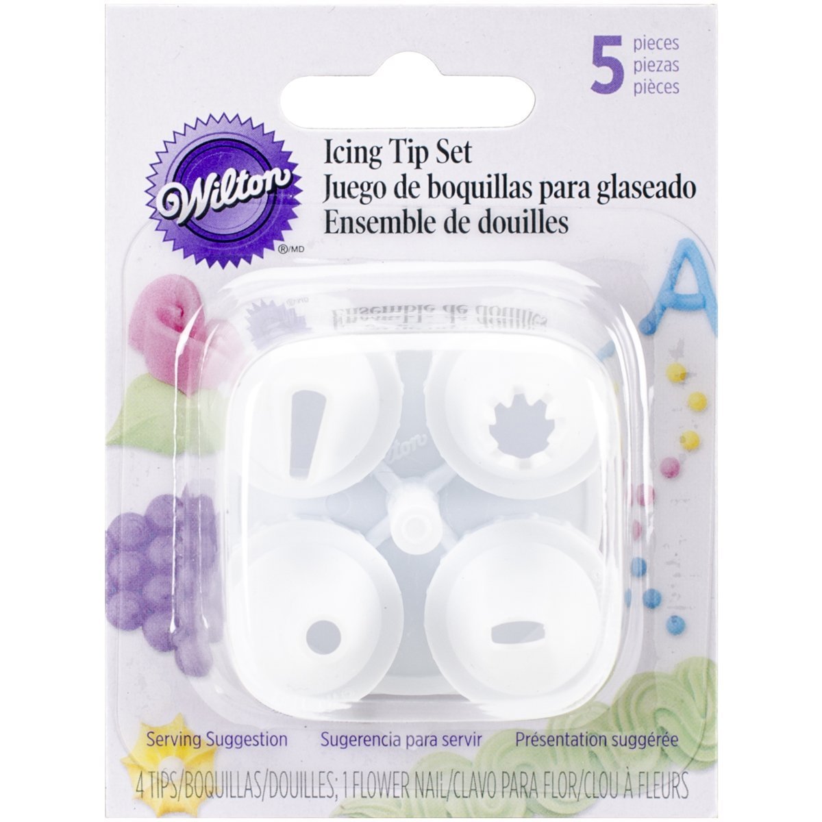 Wilton Icing Tip & Flower Nail Set 5Pc, One Size, Multicolor