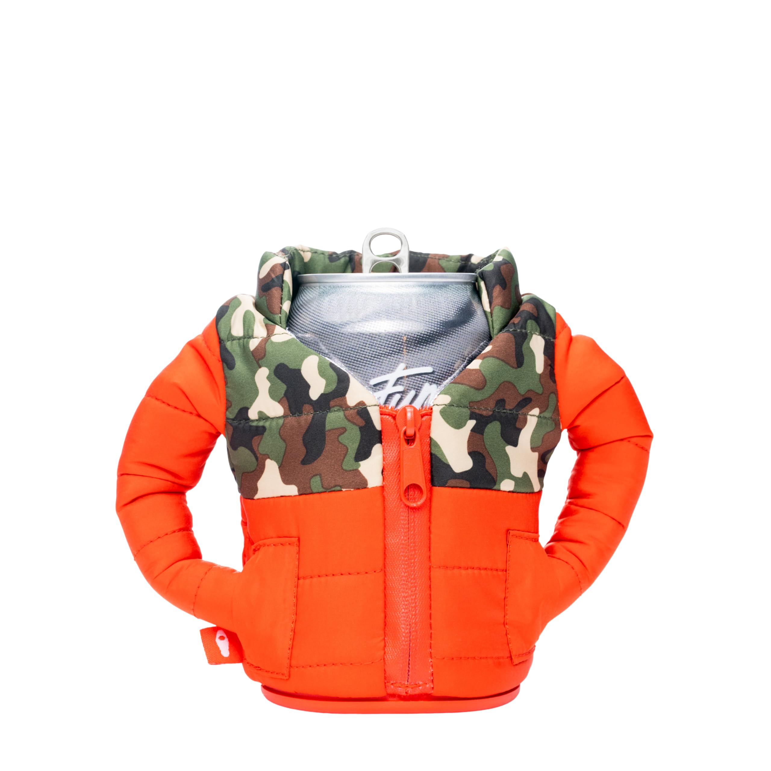 Puffin - The Puffy Beverage Jacket, Insulated Can Cooler, Puffin Redwoodsy Camo