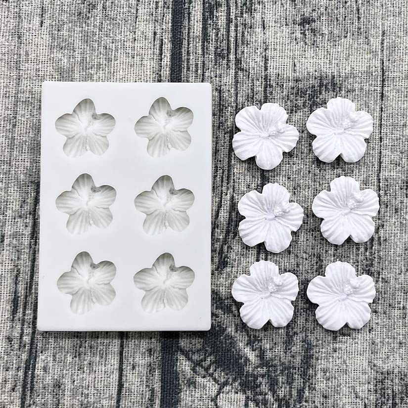 Hibiscus Flower Silicone Molds For Diy Fondant Candy Making Chocolate Mold Desserts Ice Cube Gum Clay Biscuit Plaster Resin Cupc