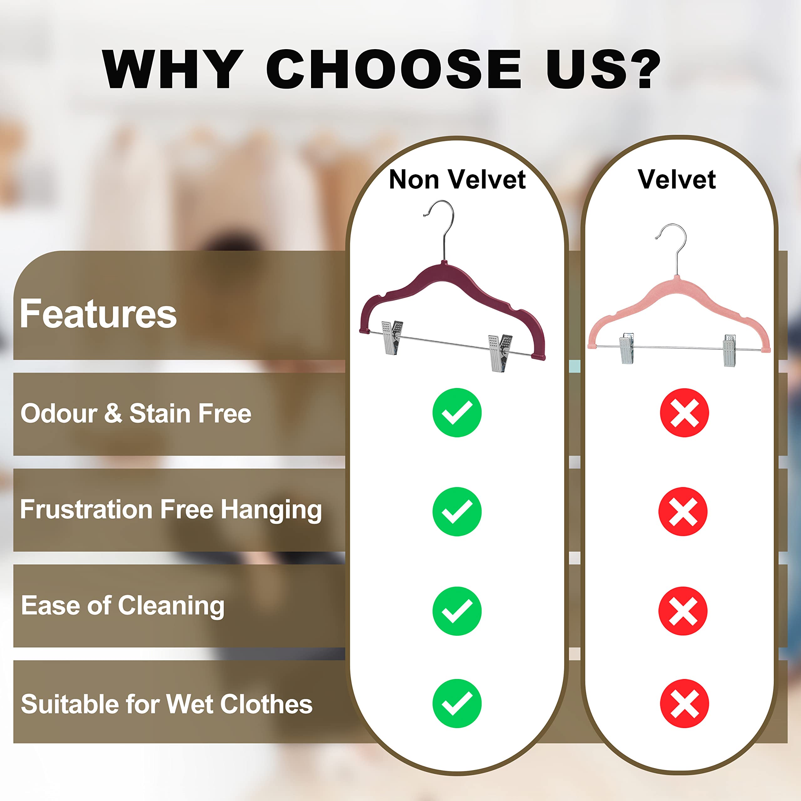 100 Quality Kids Plastic Non Velvet Non-Flocked Thin Compact Skirt Pant Coat Hangers With Metal Clips For Skirts Pants Blouses 3