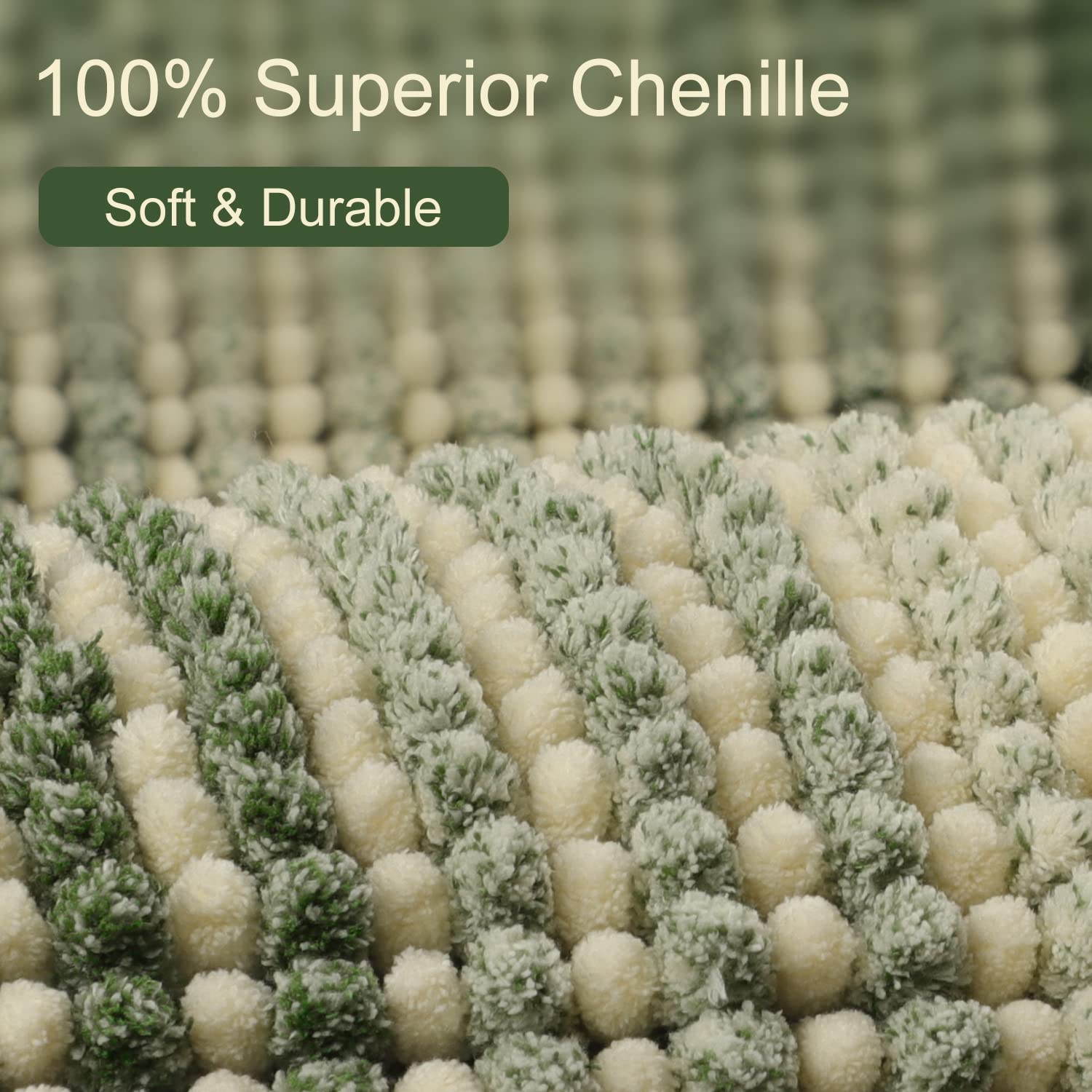 Bsicpro Large Bathroom Rugs, Bath Mat Rug For Bathroom Non Slip 22 X 60 Inches Water Absorbent Chenille Bathroom Runner Rugs Flo