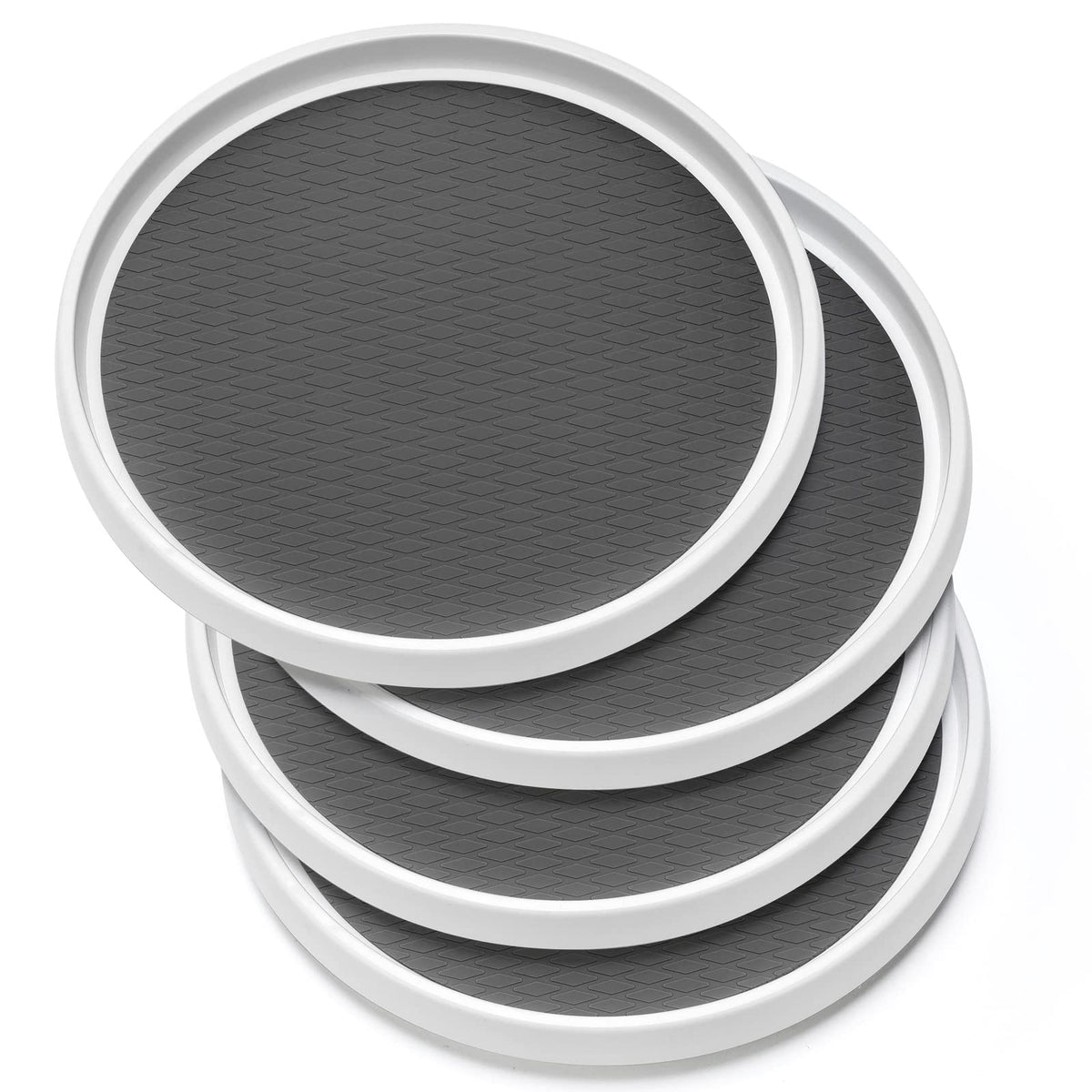 Set Of 4, 10 Inch Non-Skid Lazy Susan Organizers - Turntable Rack For Cabinet, Pantry Organization And Storage, Kitchen, Fridge,