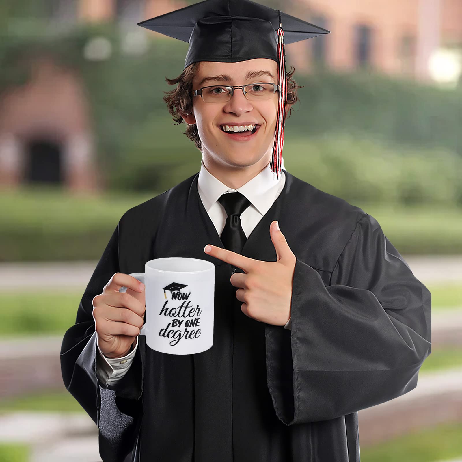 Novwang Graduation Mug Gifts, One Degree Hotter Masters Degree Graduation Gifts For Her Him, College Graduates, High School Grad