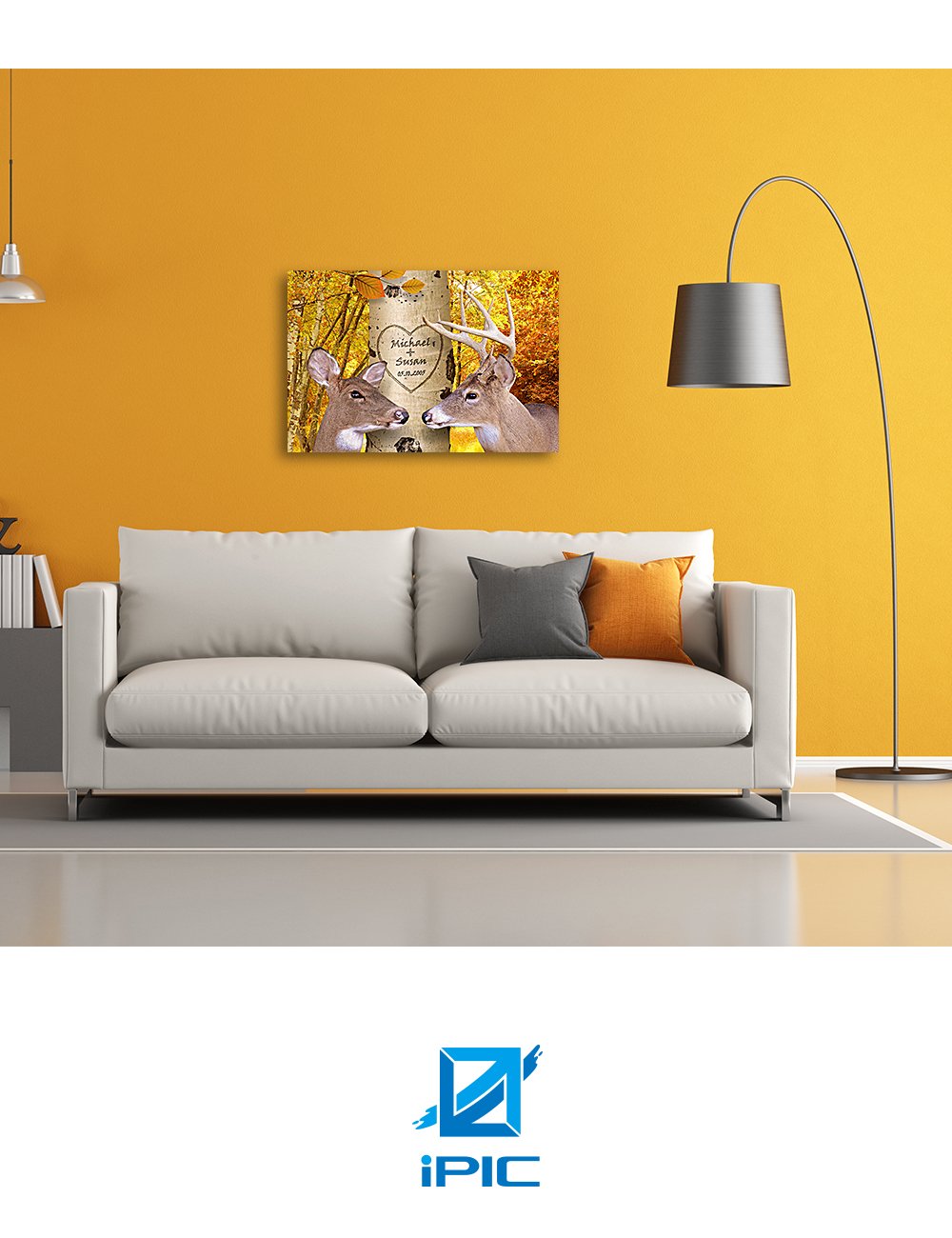 Ipic - Oh My Dear, Personalized Artwork With Names And Date On, Customized Gift For Anniversary,Wedding,Birthday And Holidays.To