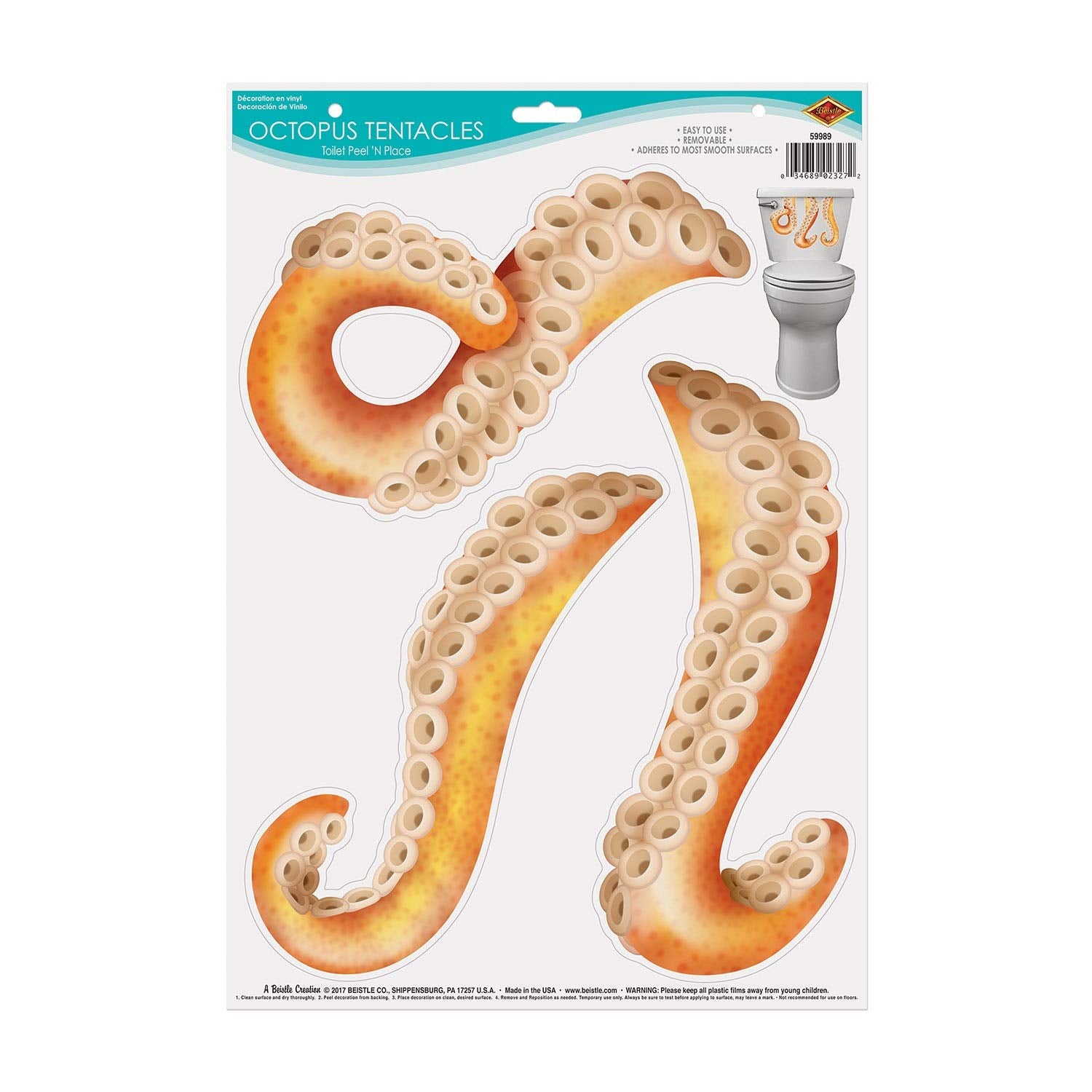 Beistle Octopus Tentacles Toilet Tank PNP