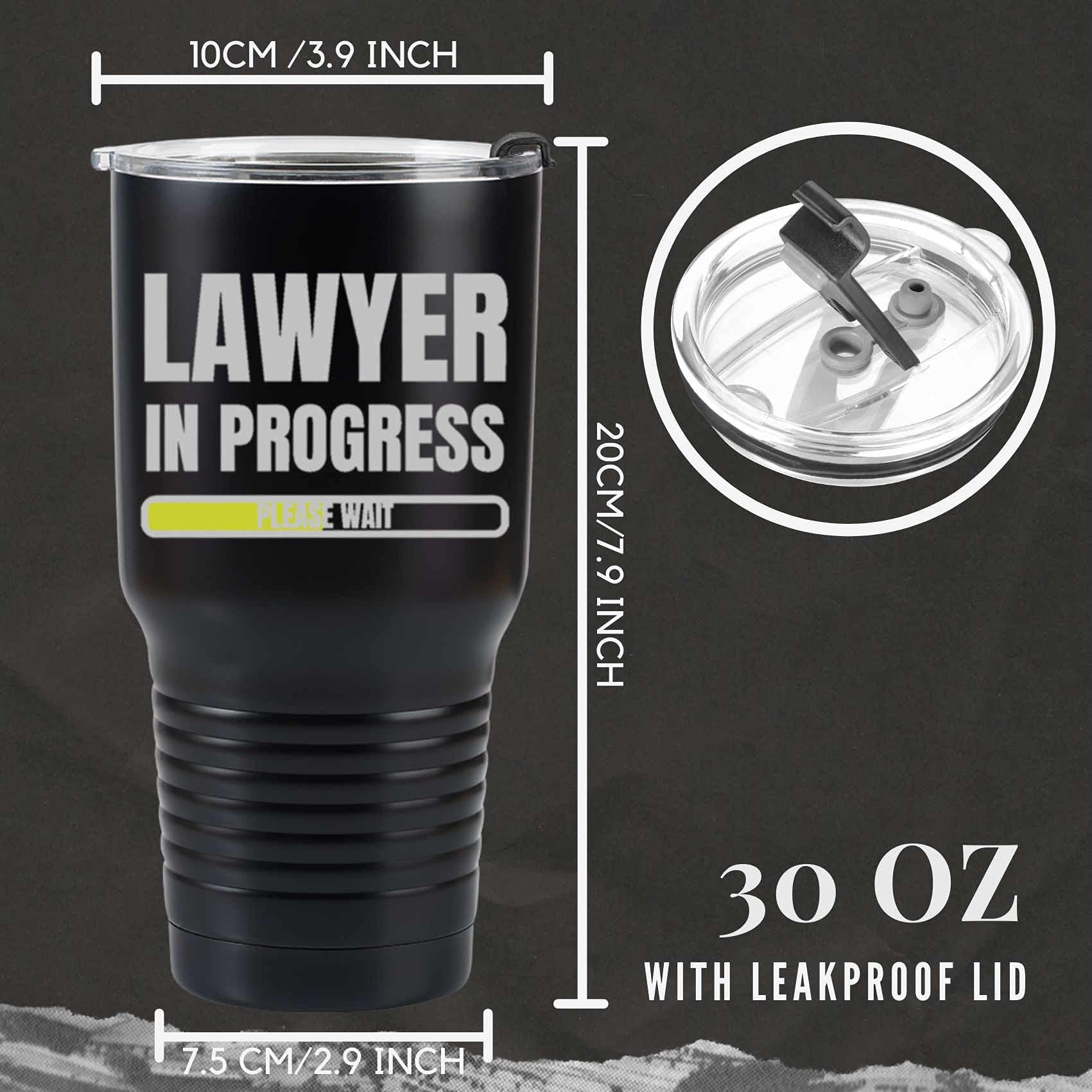 Onebttl Lawyer Gifts For Men & Law School Student, Stainless Steel Tumbler 30 Oz, Perfect Lawyer Idea For Men/Male In Birthday,