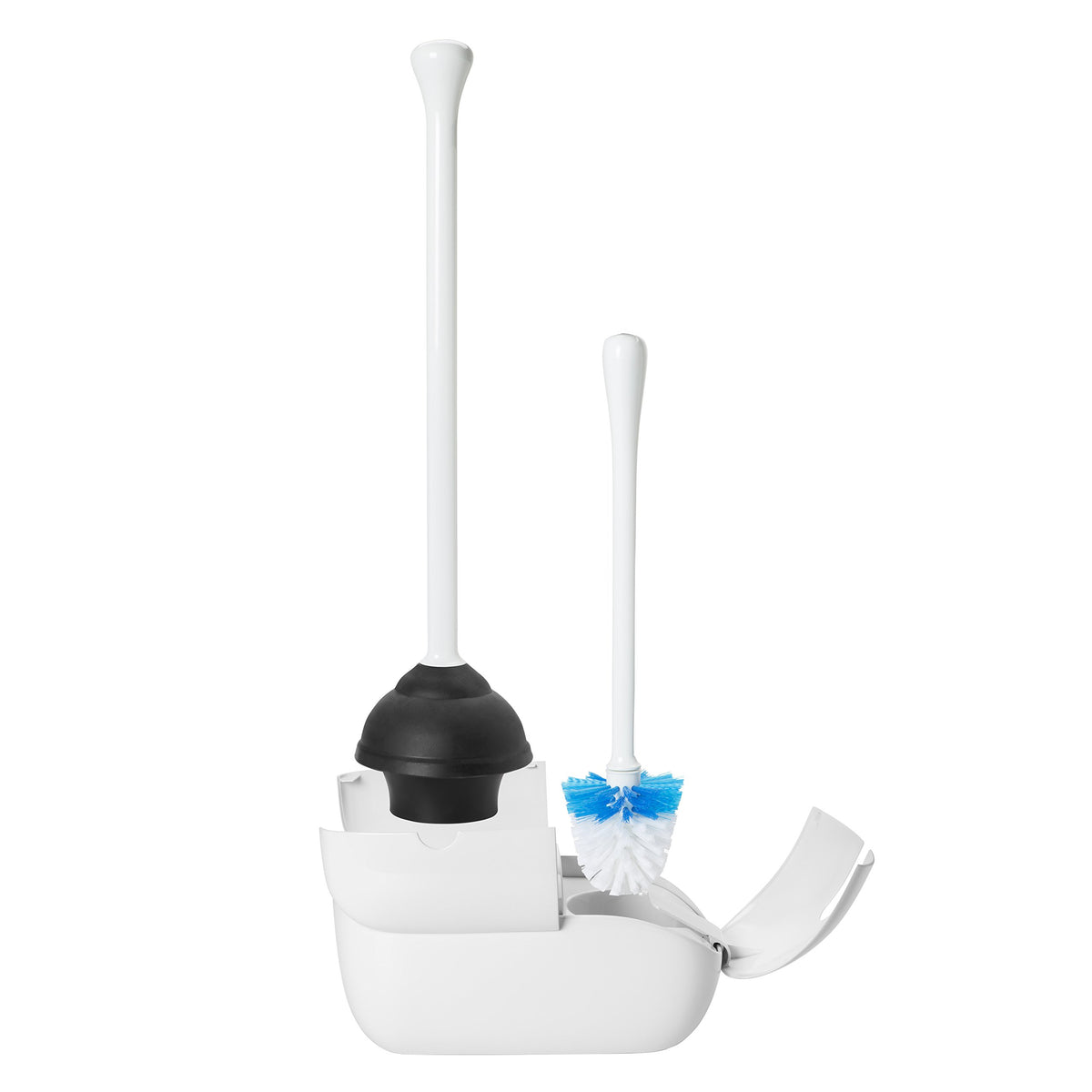 Oxo Good Grips Set Toilet Brush & Plunger Combo, White