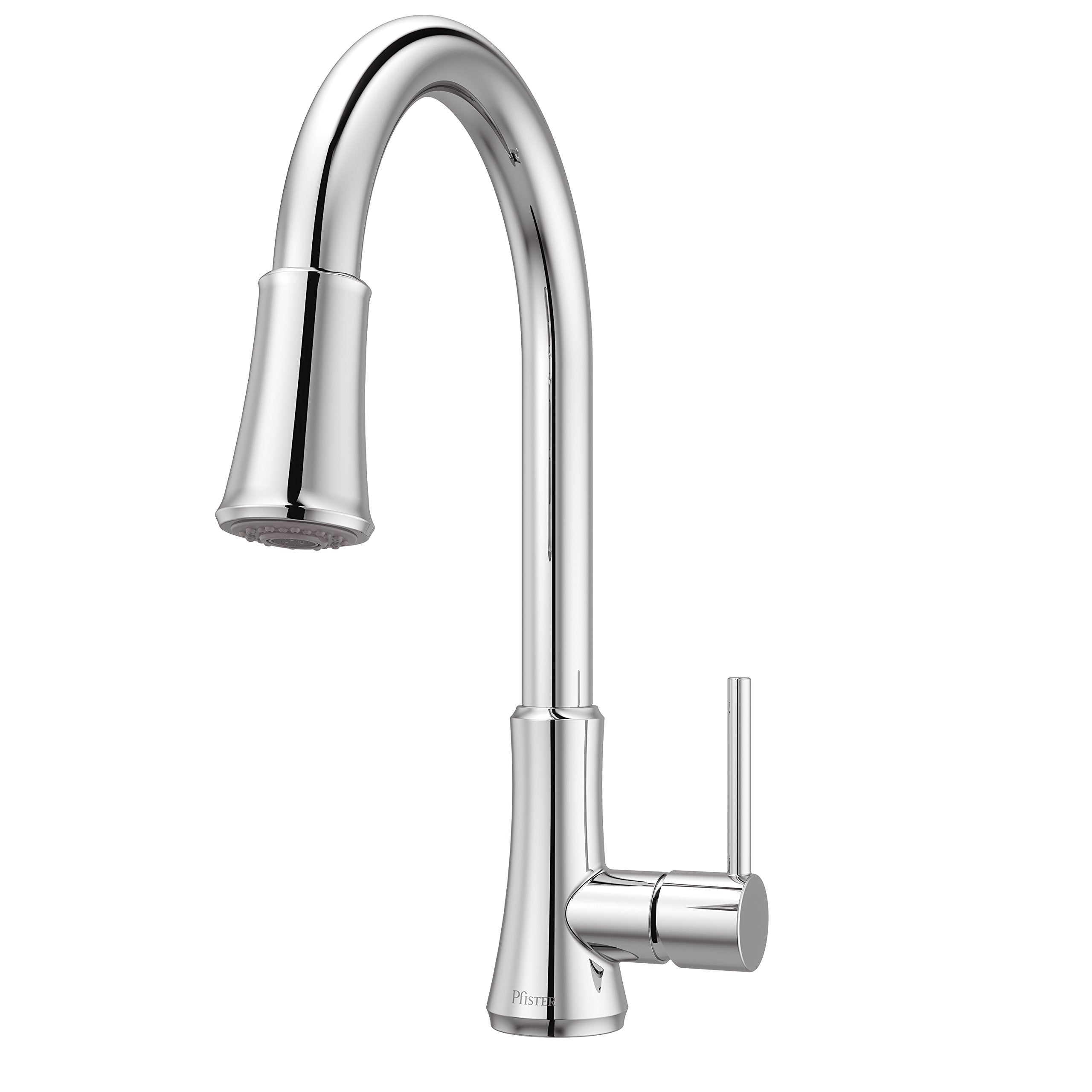 Pfister Pfirst Series Kitchen Faucet with Pull-Down Sprayer, Single Handle, High Arc, Polished Chrome Finish, G529PF2C