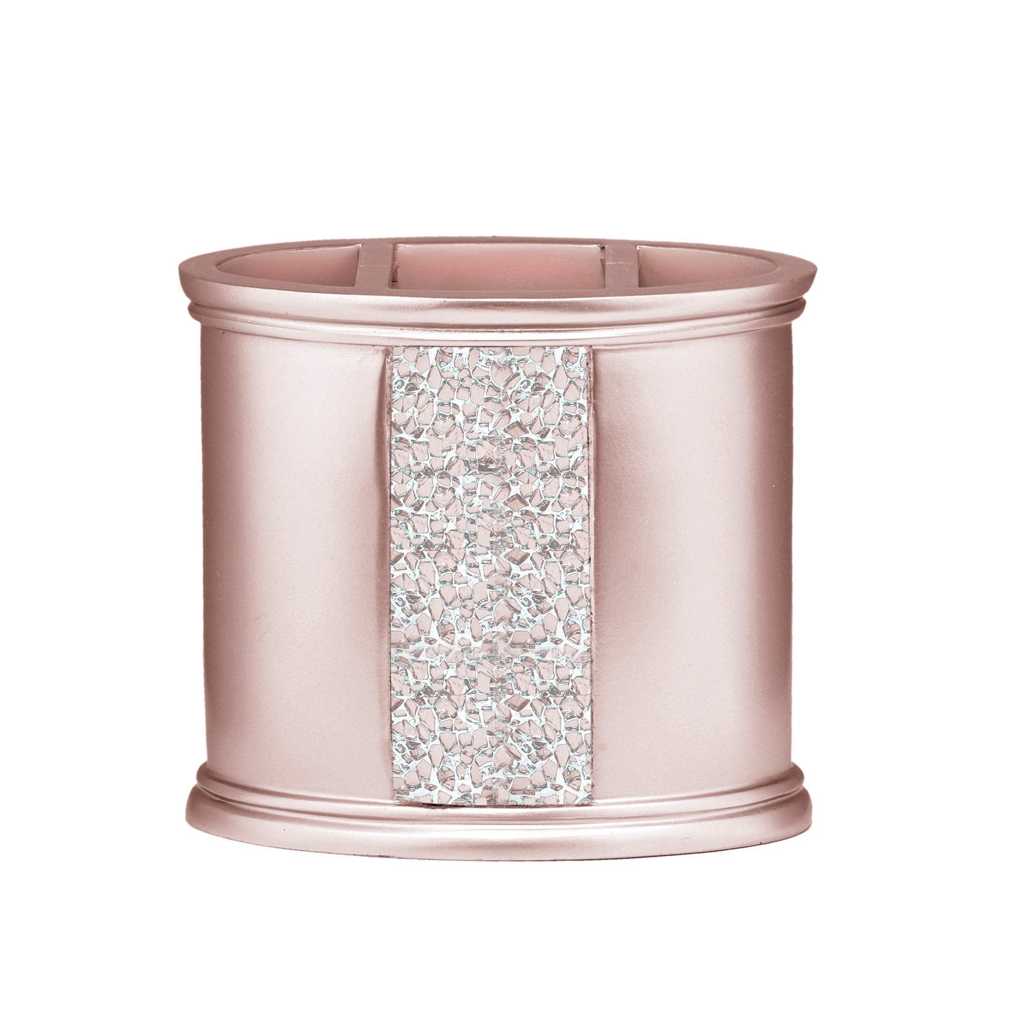 Zahari Home Sinatra Bath Tooth Brush Holder Modern Tooth Brush And Toothpaste Holder, Blush