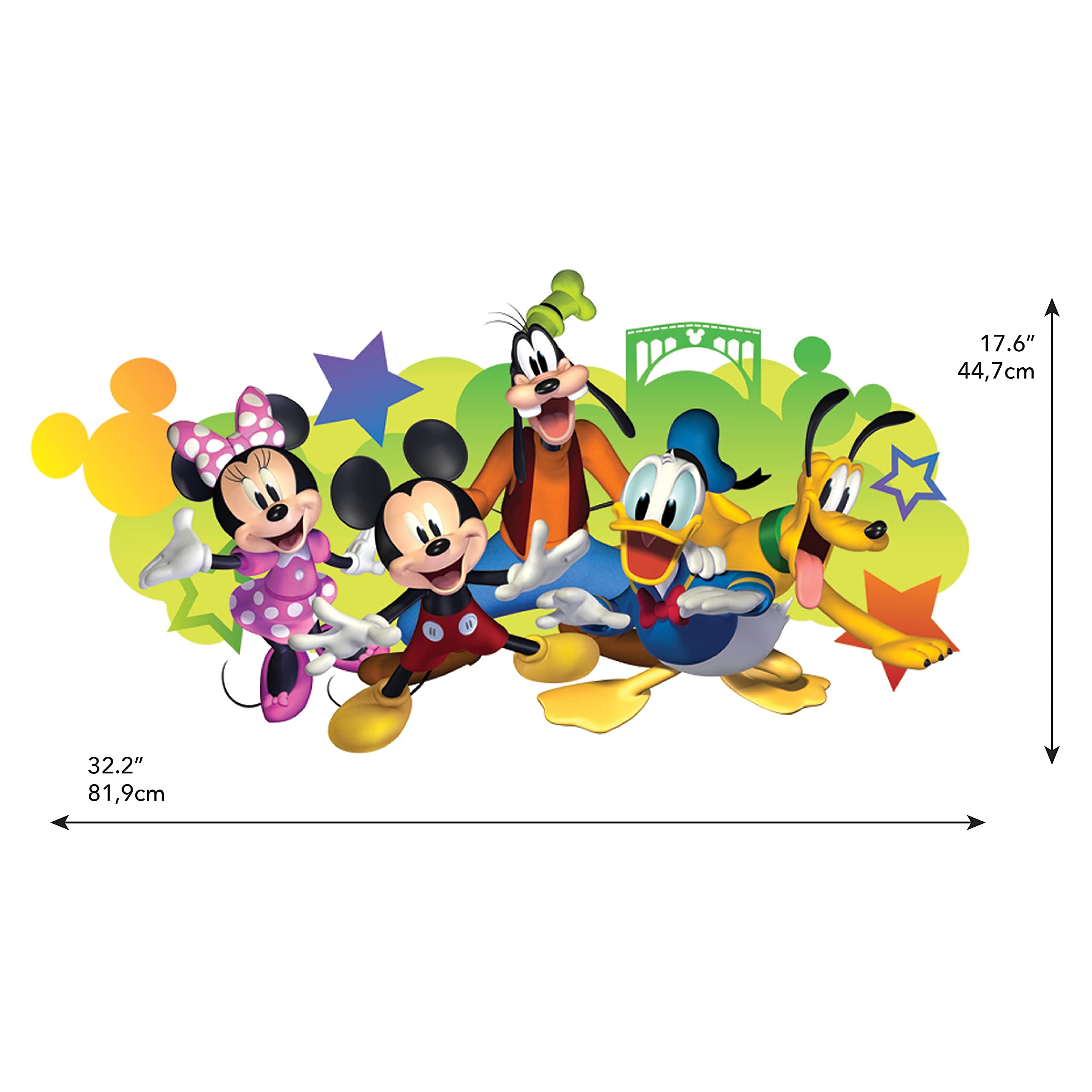 Roommates Disney Mickey & Friends Giant Peel And Stick Wall Decals With Personalization By Roommates, Rmk4653Gm