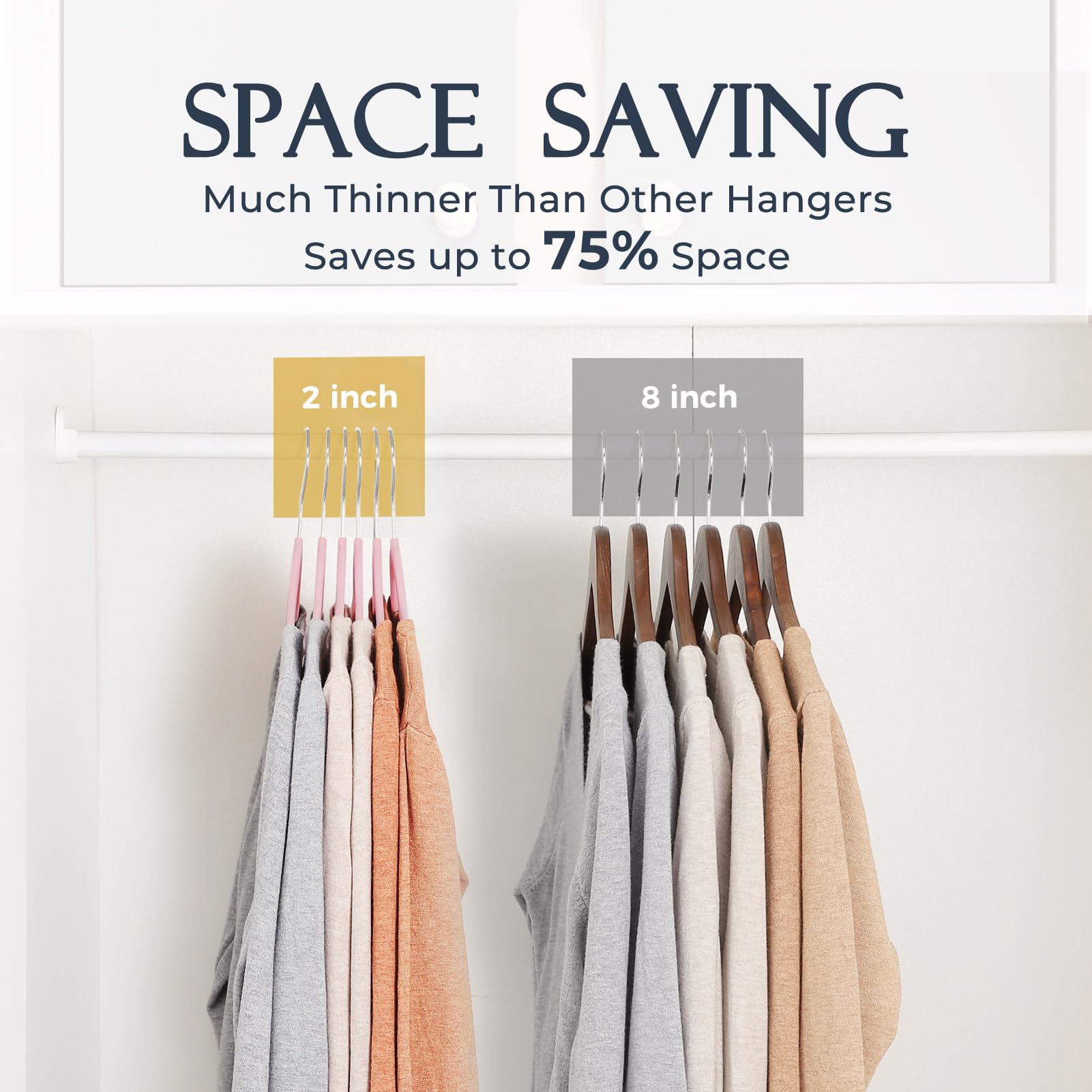 HOUSE DAY Velvet Hangers 60 Pack  Premium Clothes Hangers Non-Slip Felt Hangers  Sturdy Lt Pink Hangers Heavy Duty Coat Hangers  Durable Suit Hangers for Space Saving  No Hanger Marks 360 Rotating