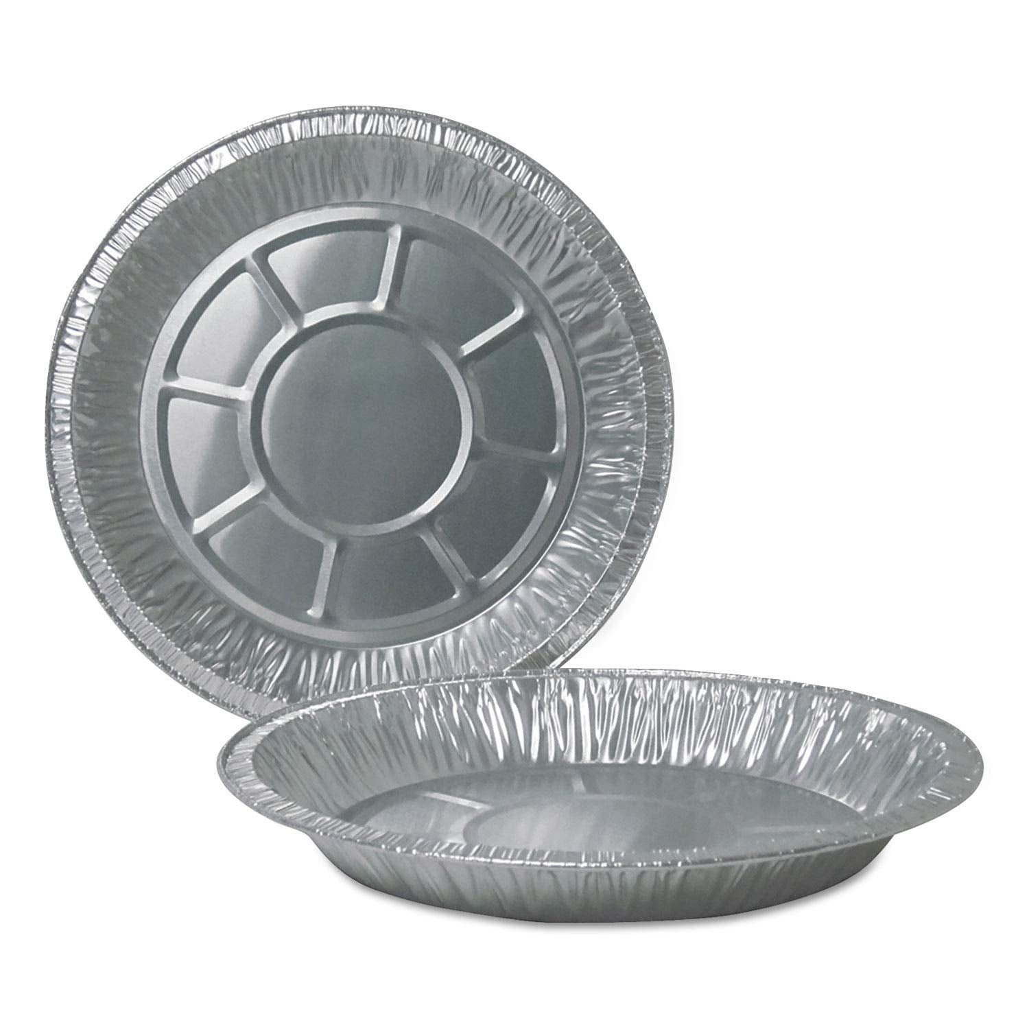 Durable Packaging Aluminum Pie Pans, Deep, 32 Oz, 10'' Diameter X 1.38''H, 500/Carton