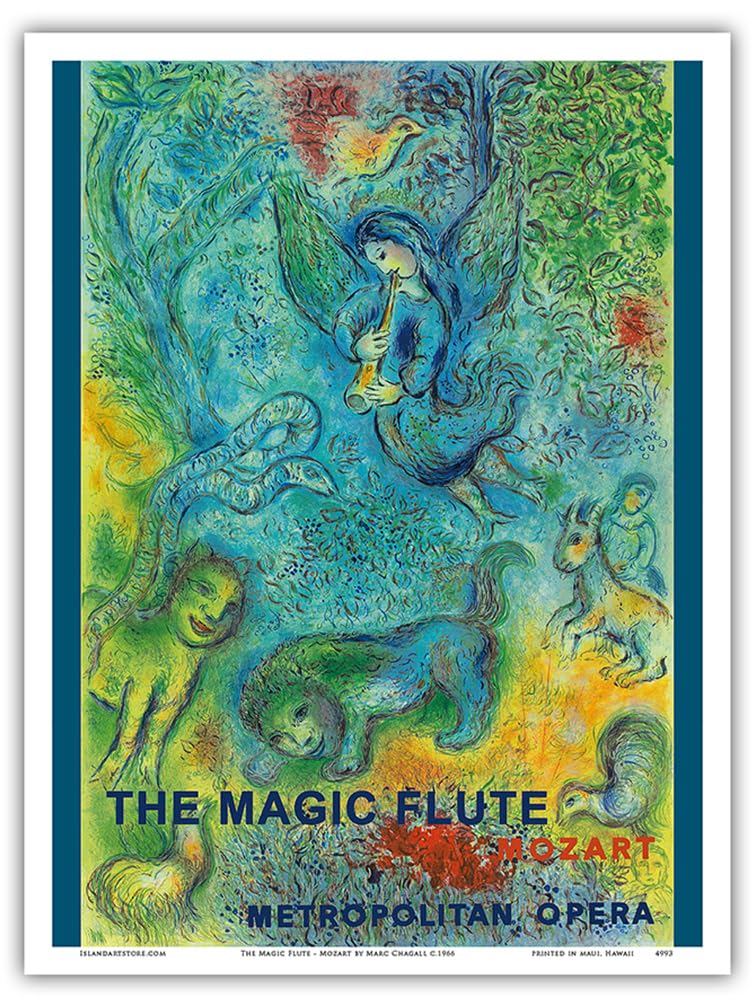 The Magic Flute - Mozart - Metropolitan Opera - Vintage Opera Poster By Marc Chagall C.1966 - Master Art Print (Unframed) 9In X