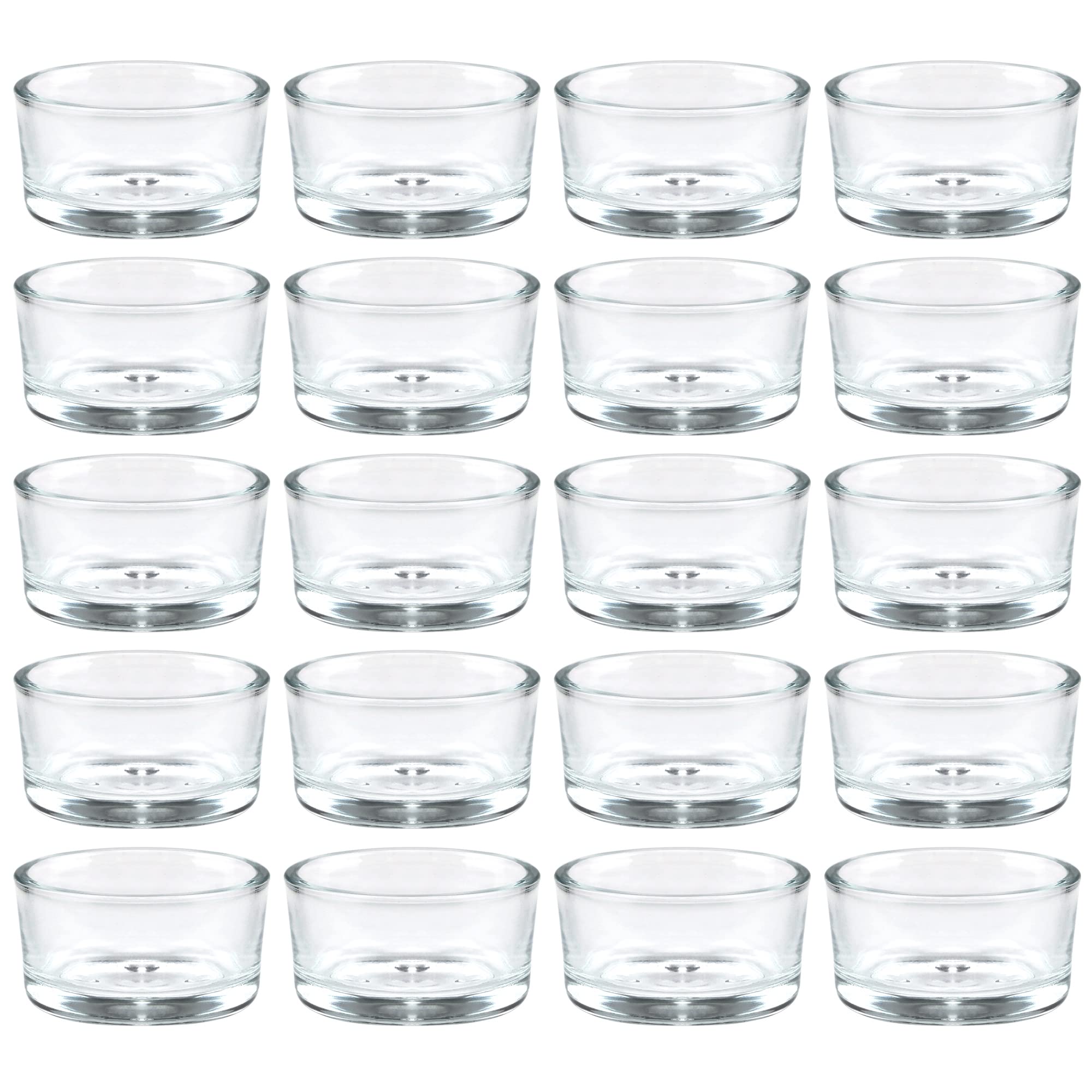 UPlama 36Pack 1 x 2 Inches Clear Glass Tealight Candle Holders,Use for Weddings Parties Dinner,Wedding Centerpieces and Home Dec