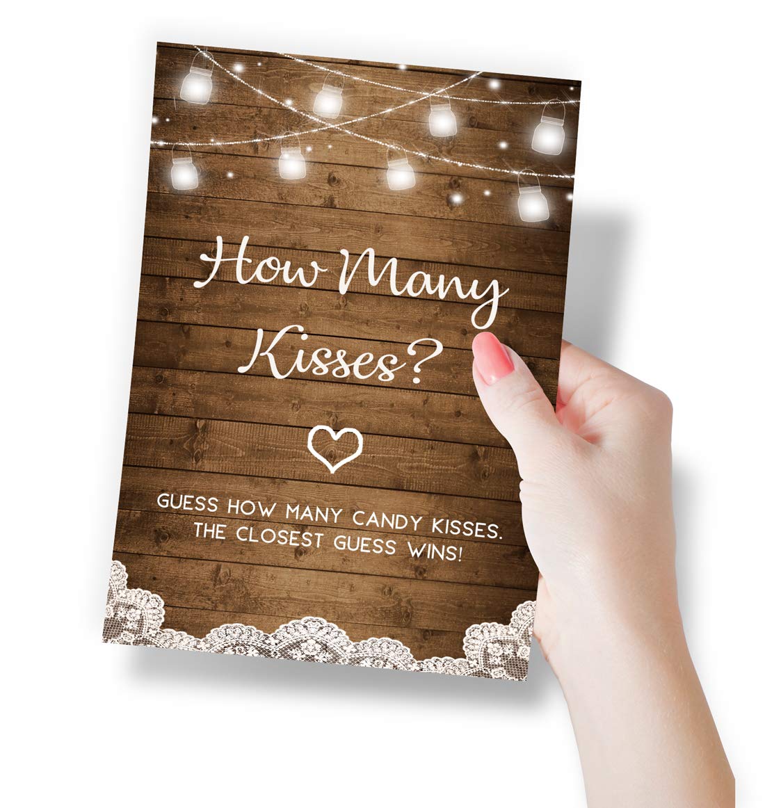 Printed Party Rustic Bridal Shower Kit, 5 Games And Activities, 250 Cards