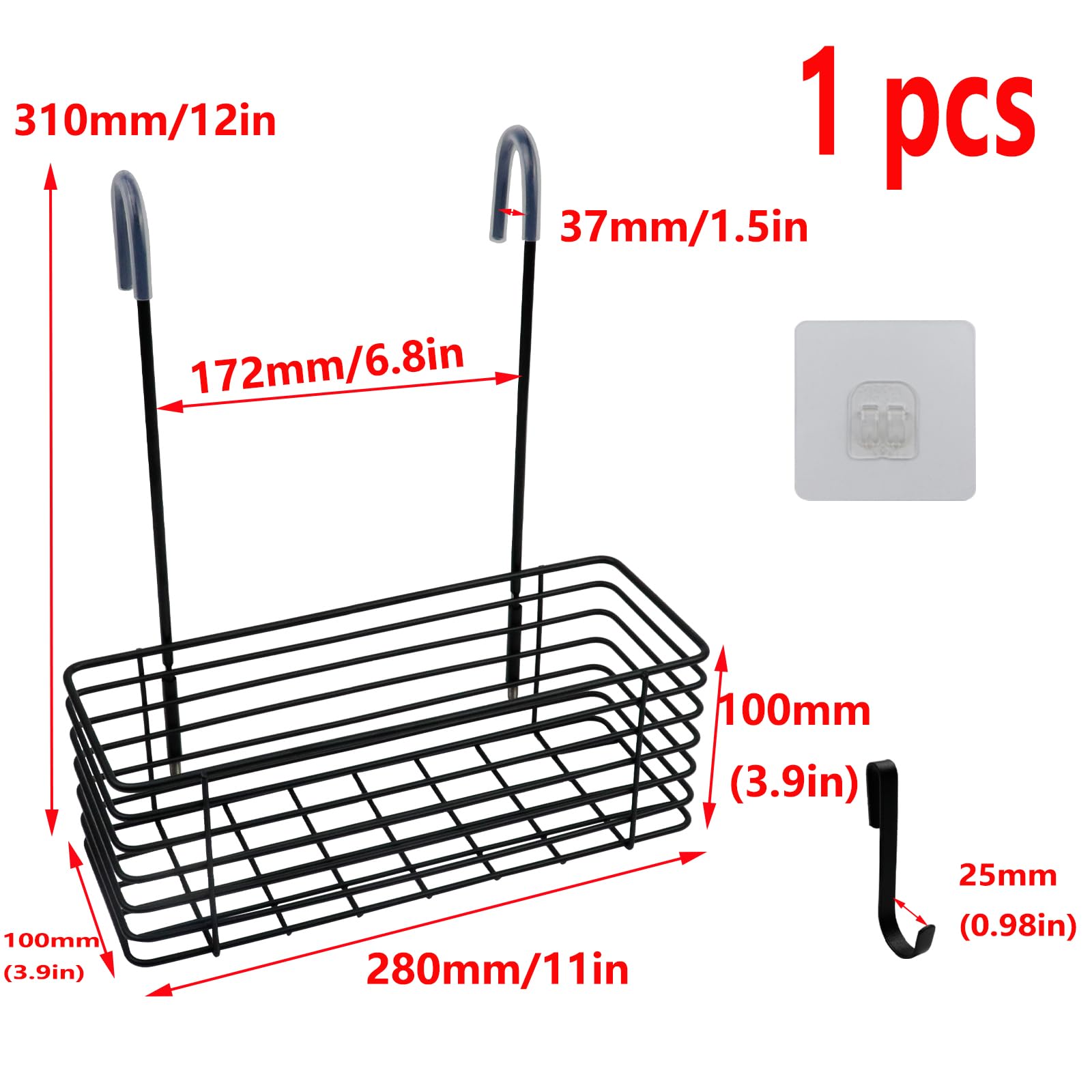 Antrader Hanging Shower Rack,Shower Caddy Hanging,Hung On The Faucet Or The Door,The Back Hook Can Be Rotated,No Drilling,304 St