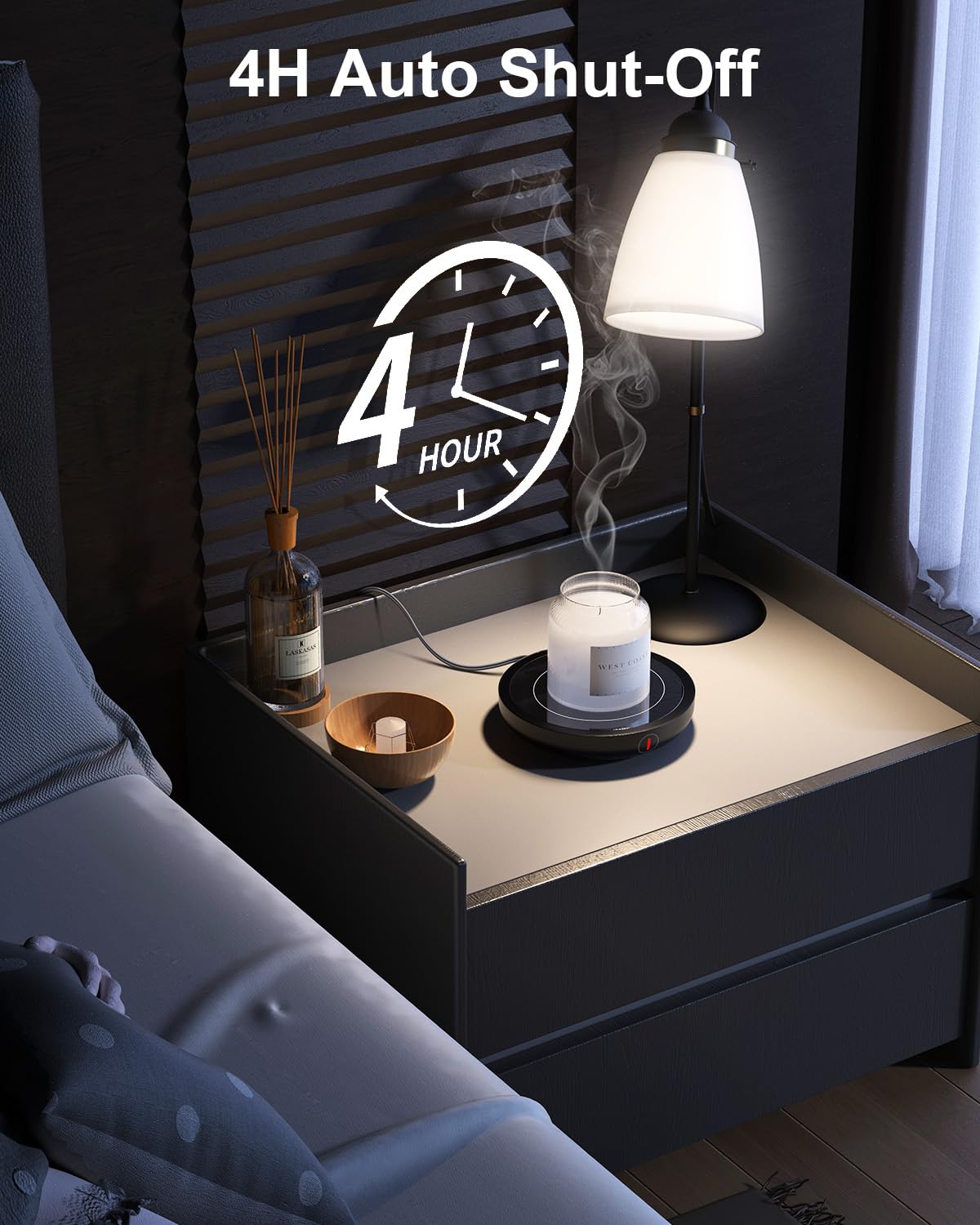 Sweetfull Coffee Mug Warmer, 36W Electric Coffee Cup Warmer For Desk With 3-Temp Settings Advanced Temperature-Controlled Bevera